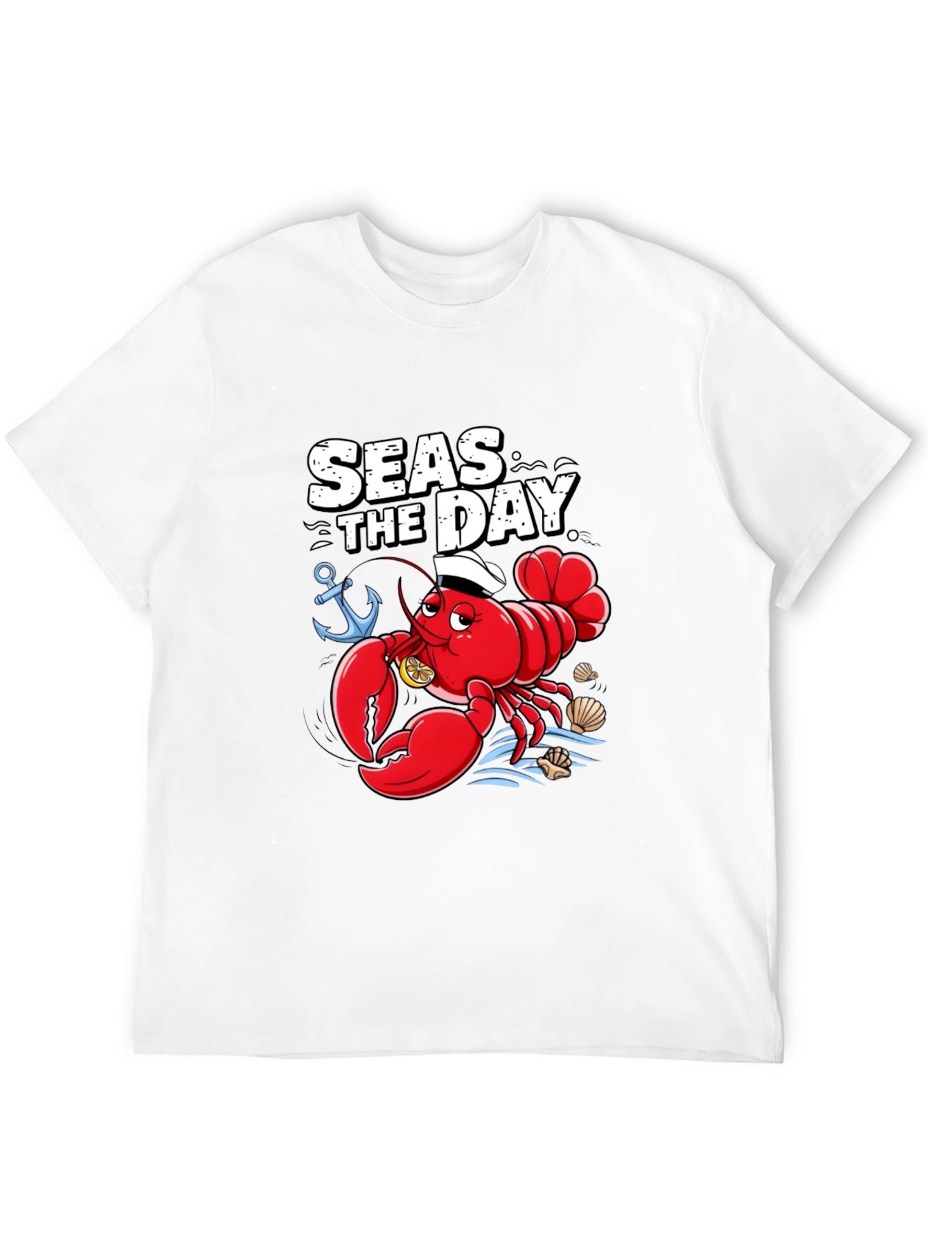 Seas The Day Lobster Graphic T-Shirt - 12