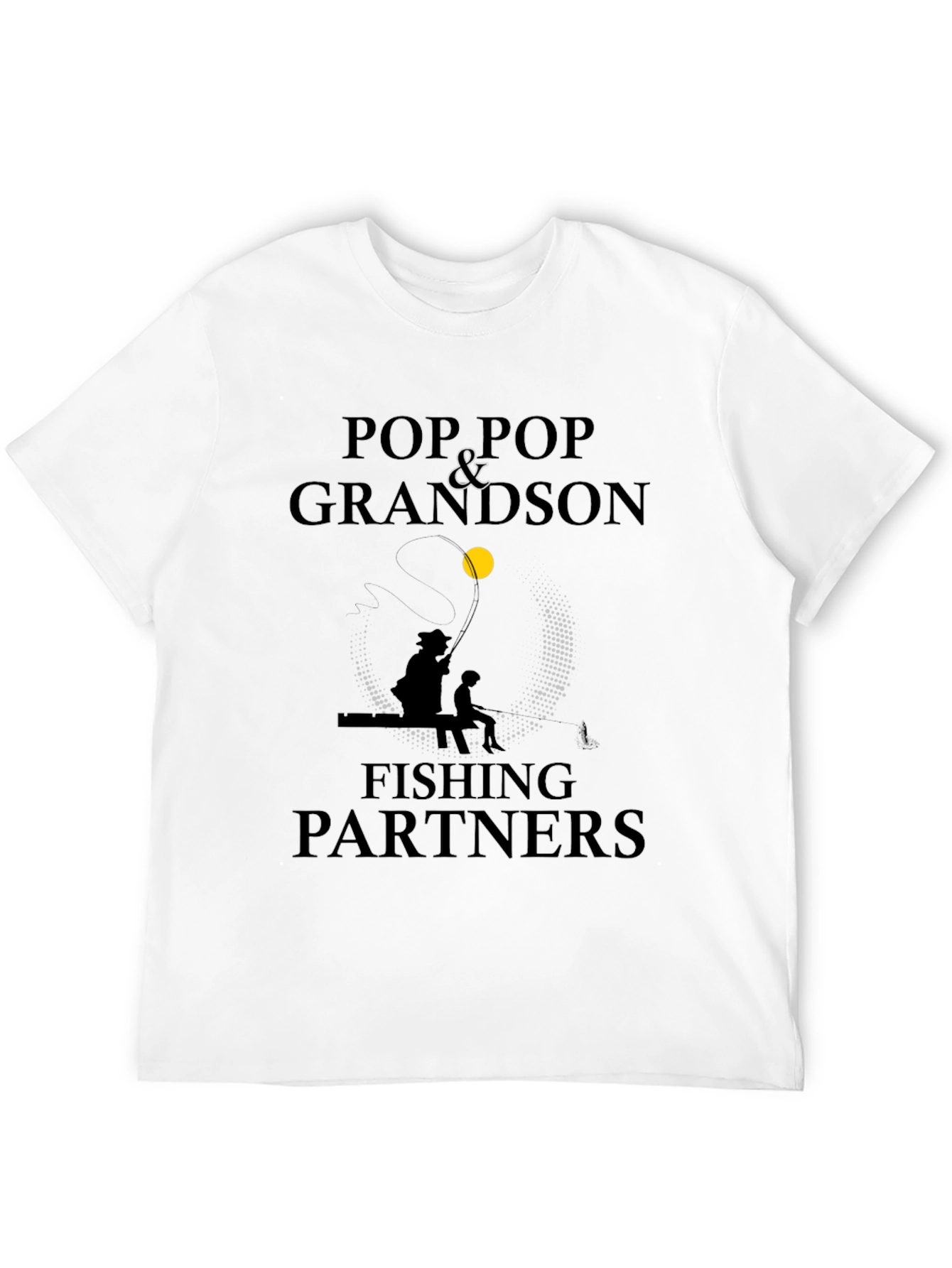 Black Pop Pop & Grandson Fishing Partners Black T-Shirt view 12