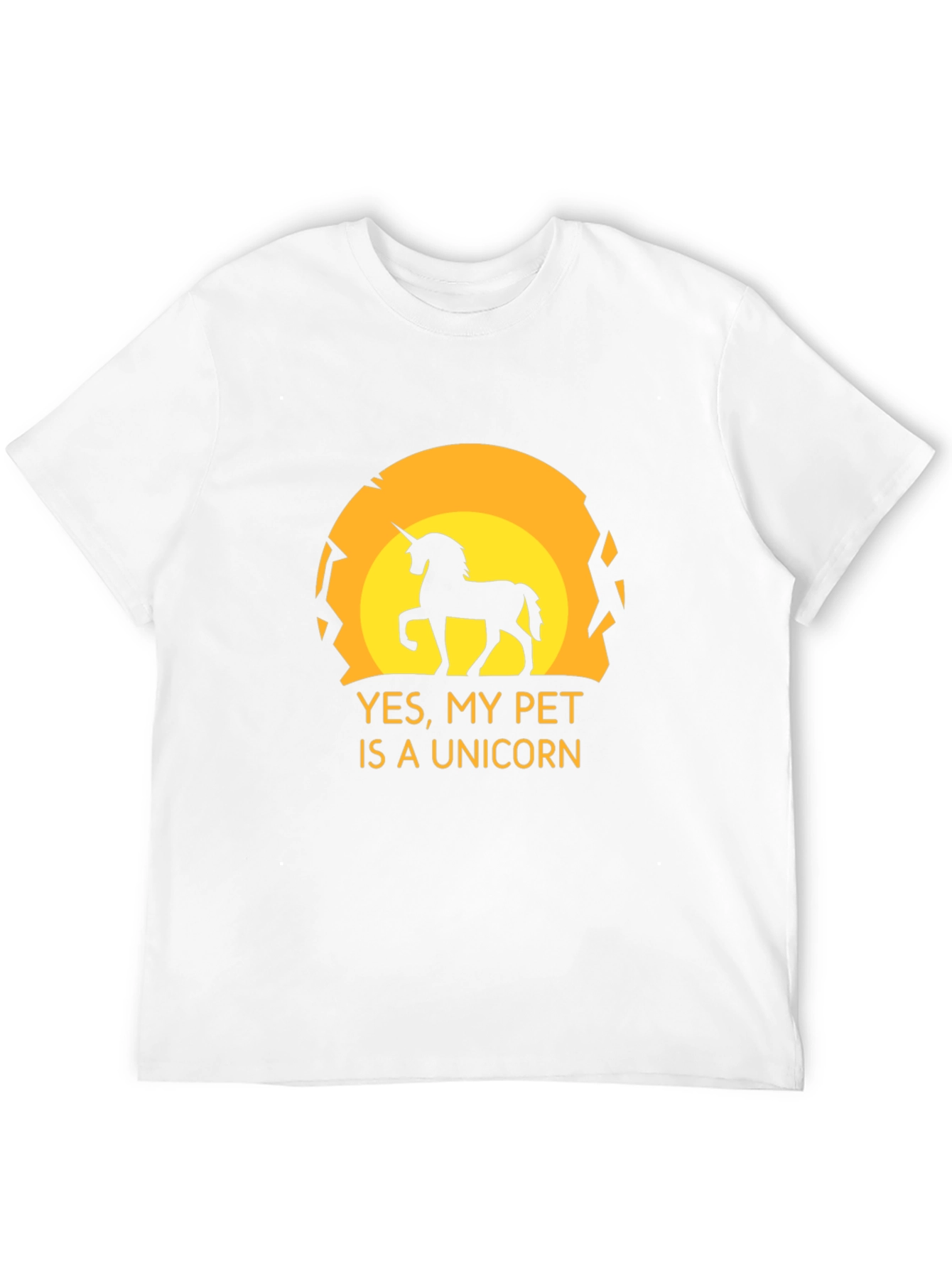 Black Unicorn Pet Graphic Tee - Black Novelty T-Shirt view 12
