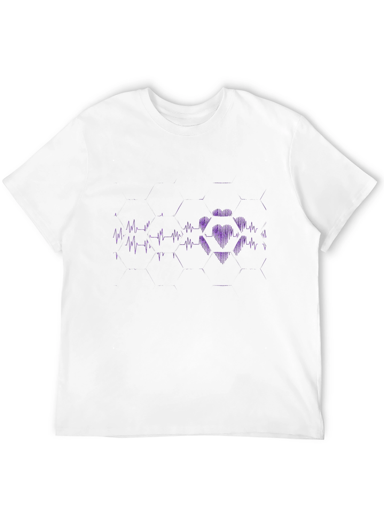 Black Heartbeat Hex T-Shirt - Stylish Graphic Tee view 12