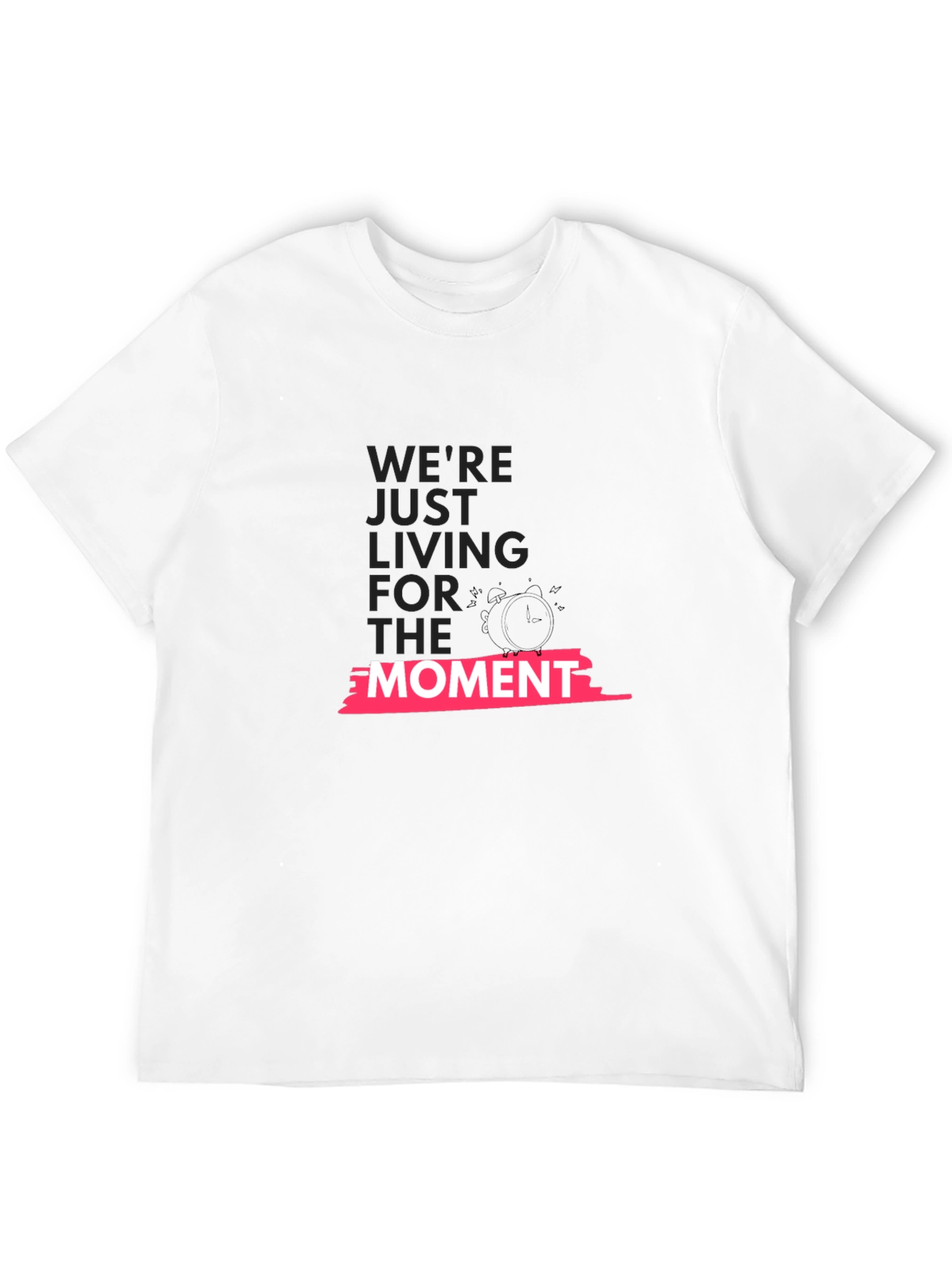 Black Live in the Moment Graphic Tee - Black Cotton Blend view 12