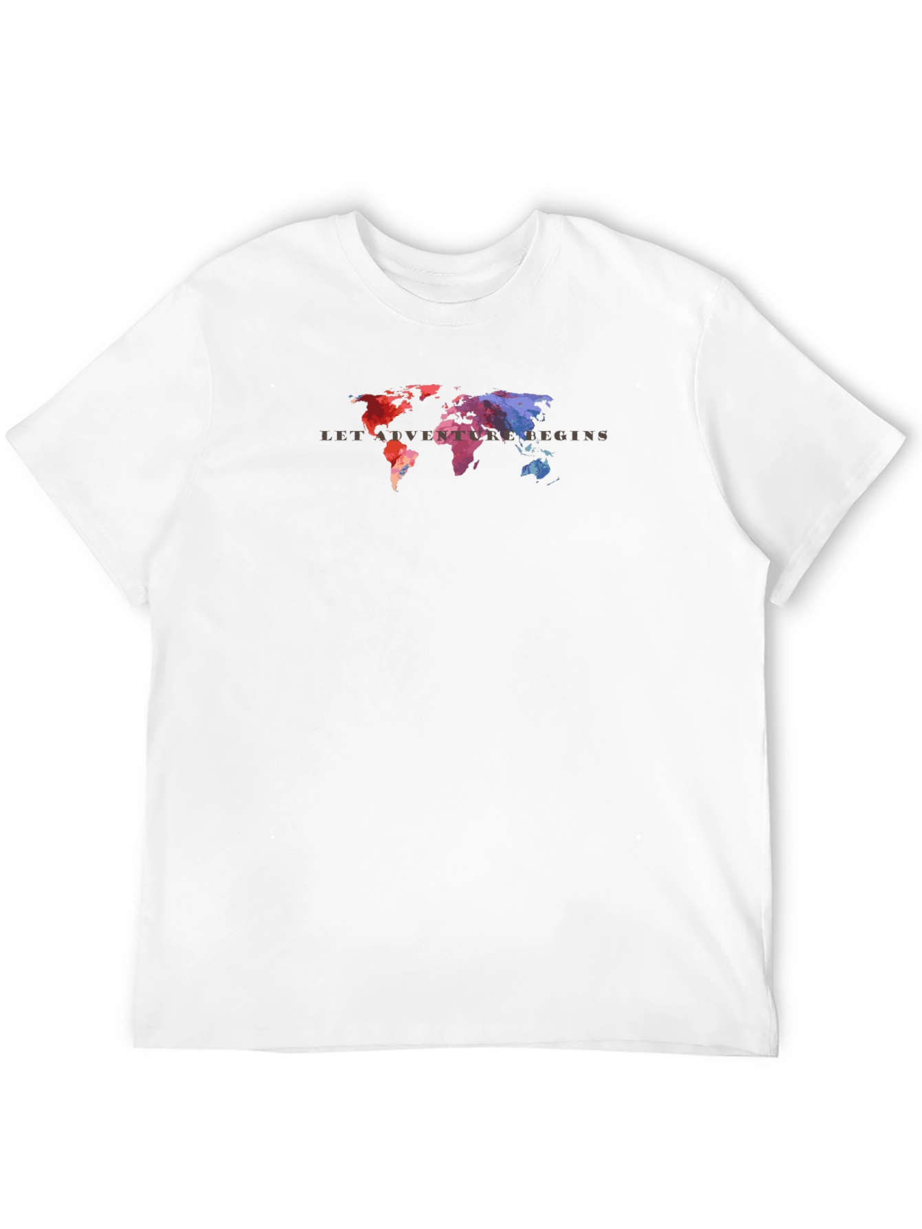 Black Colorful World Map Adventure T-Shirt view 12