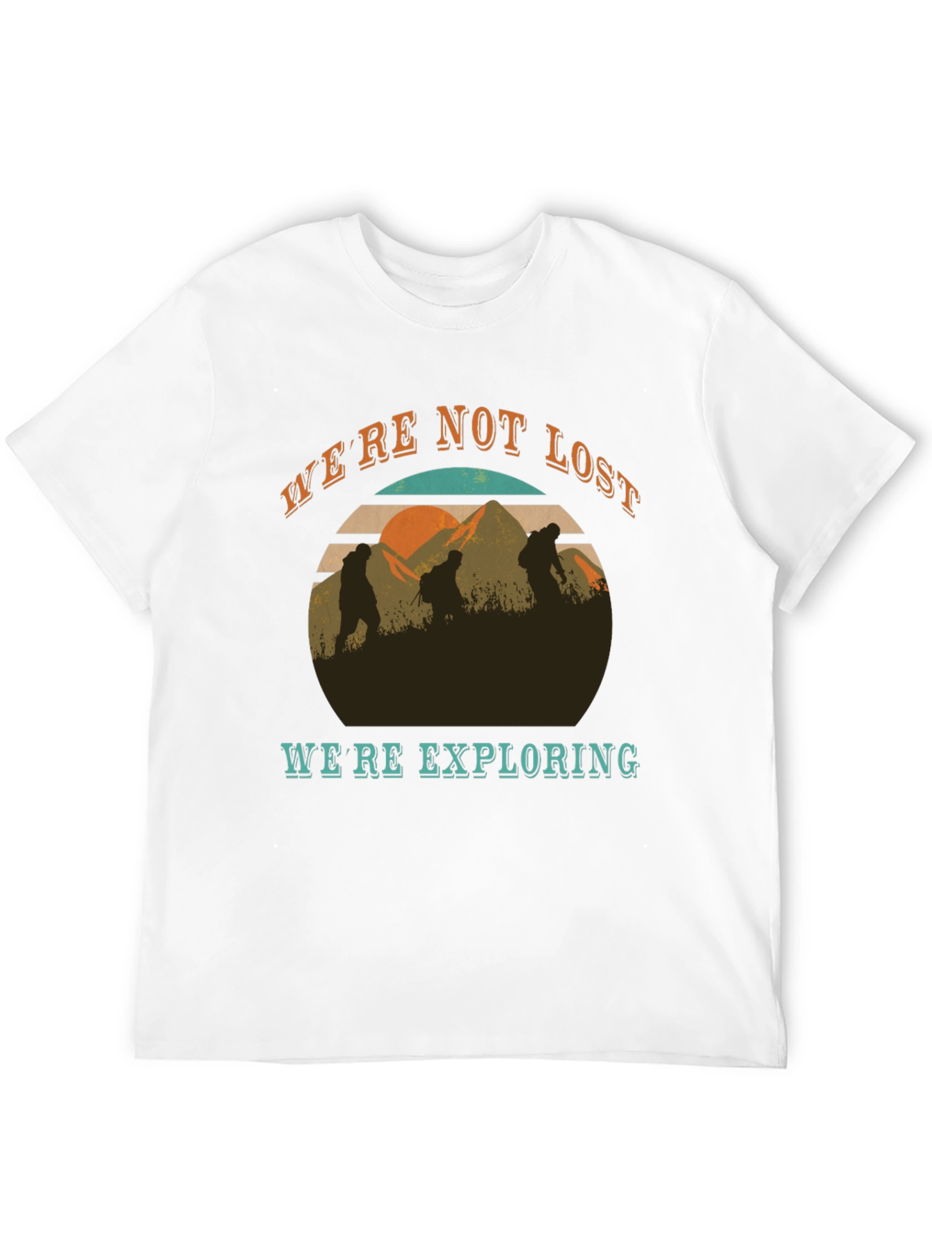 Black We're Not Lost T-Shirt view 12