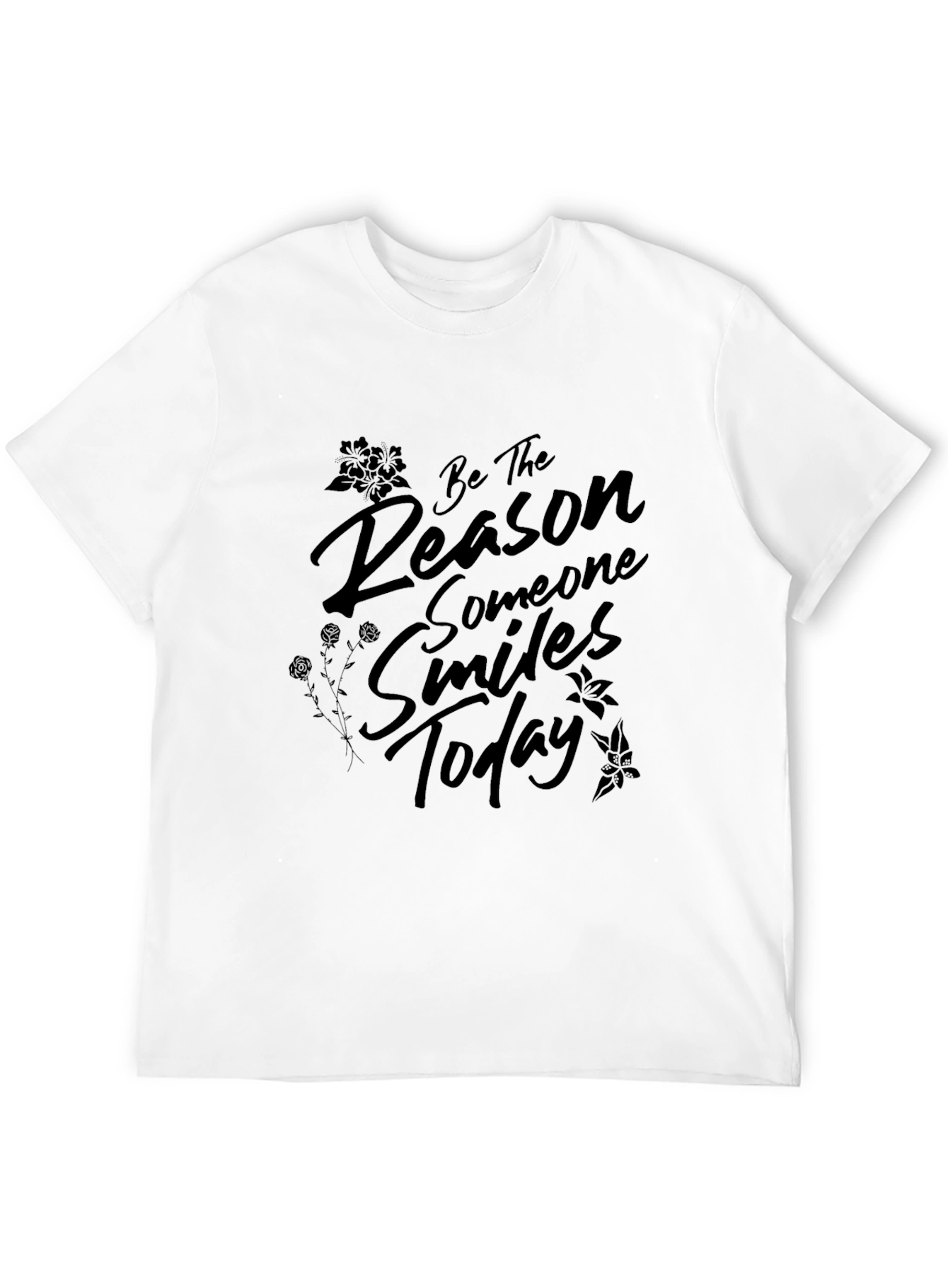 Black Inspiring Graphic Tee - Be the Reason Someone Smiles Today view 12