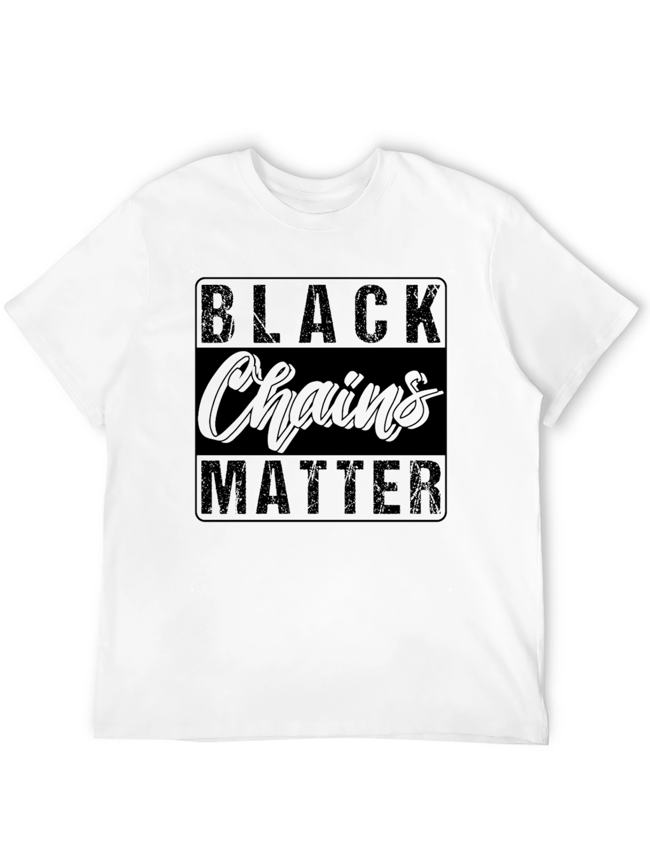 Black Black Chains Matter Graphic T-Shirt view 12