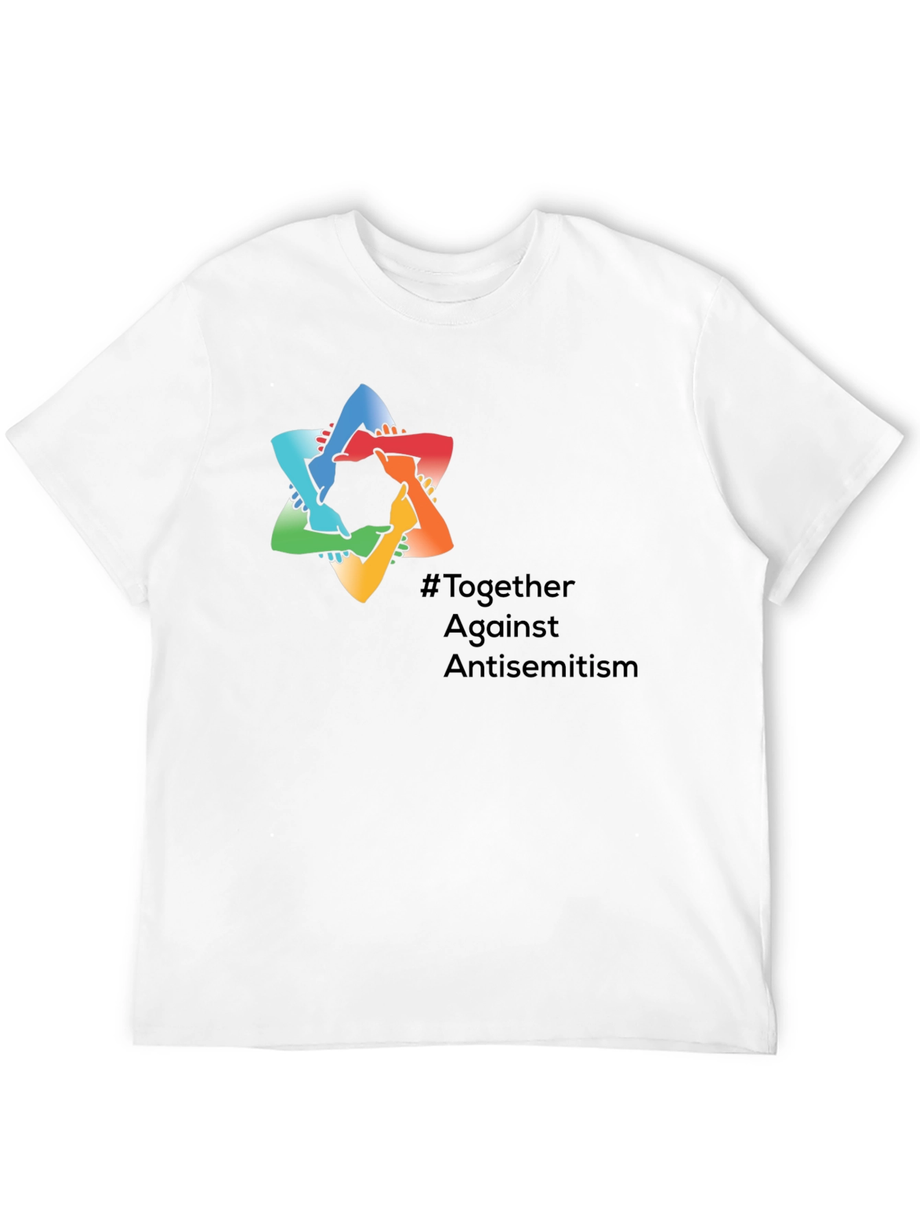 Black Together Against Antisemitism Graphic Tee view 12