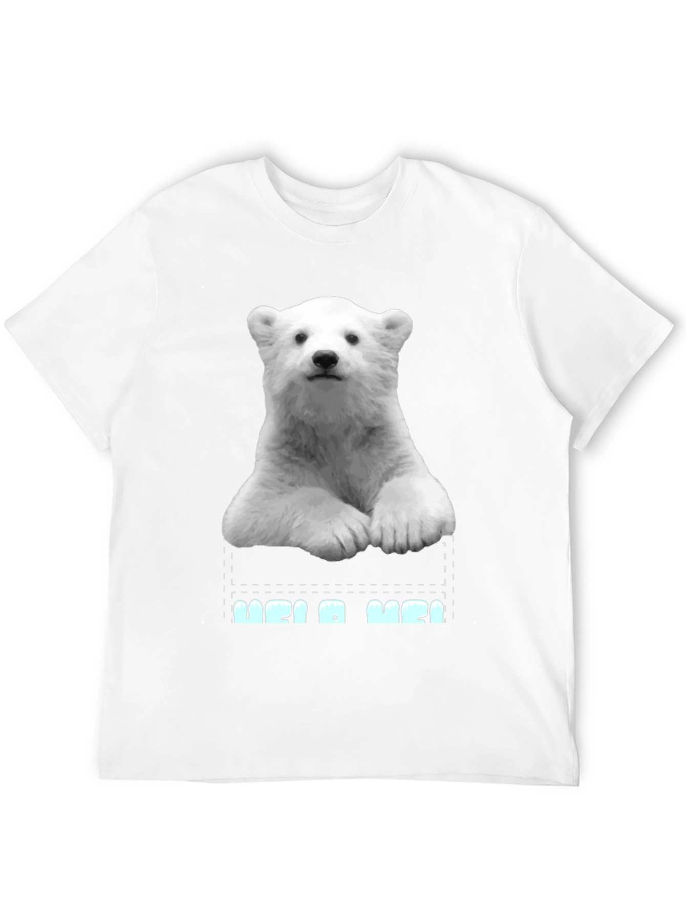 Black Polar Bear Pocket Graphic T-Shirt view 12