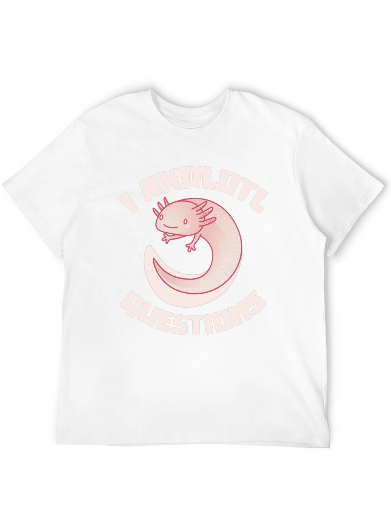 Black I Axolotl Questions T-Shirt - Black view 12