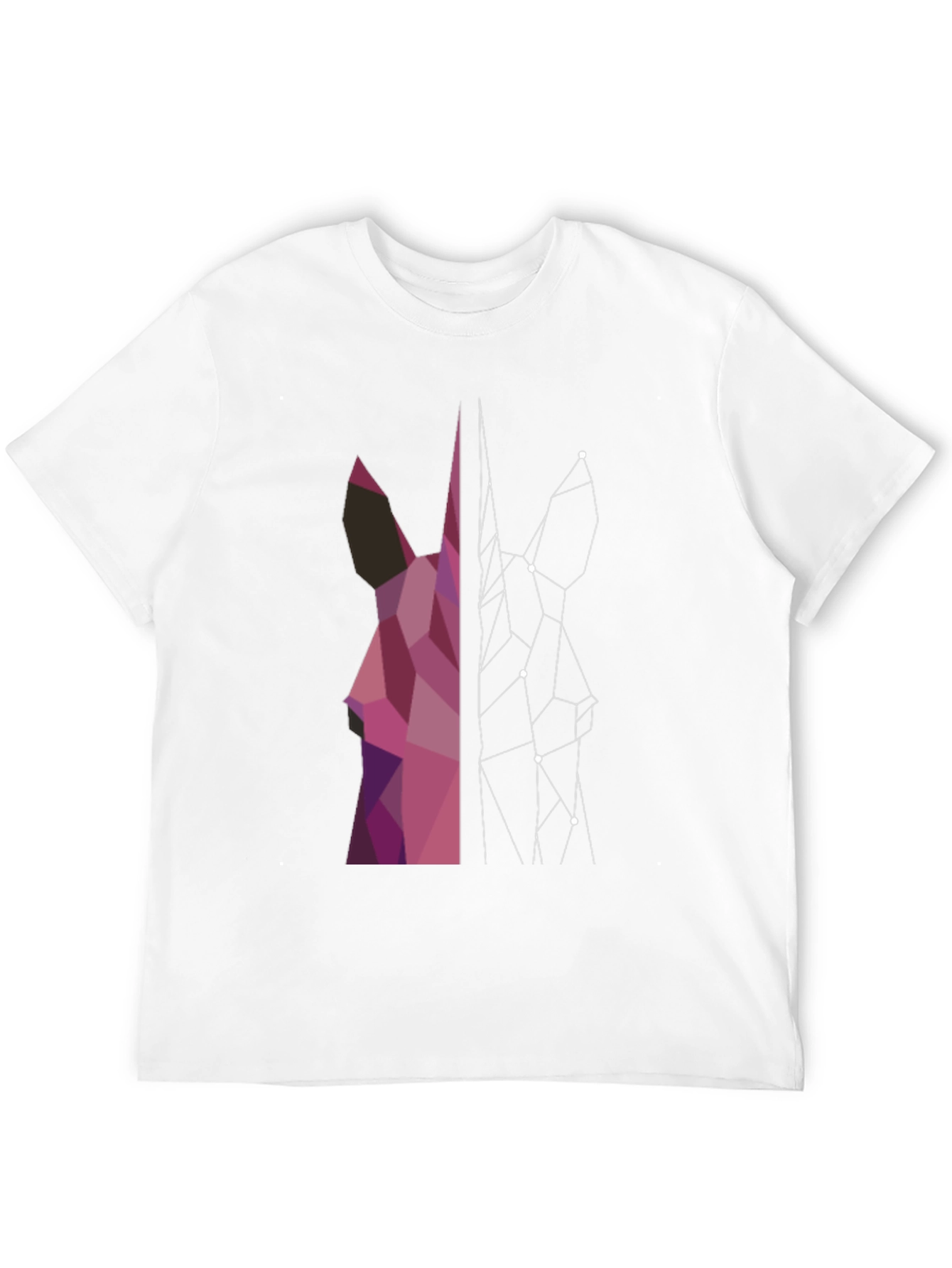 Black Geometric Unicorn T-Shirt - Modern Graphic Tee view 12