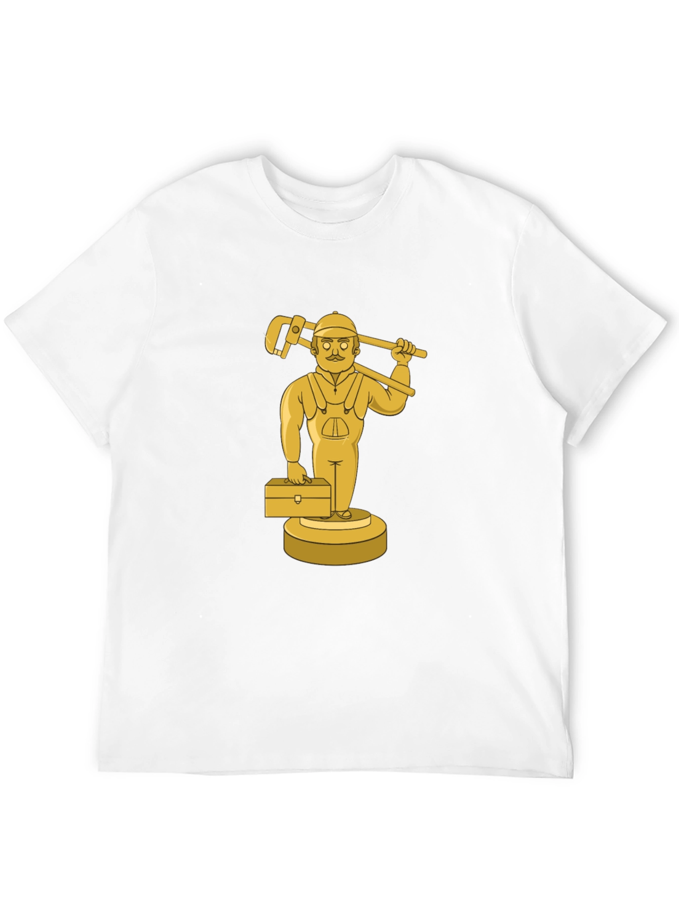 Black Golden Plumber Cartoon Graphic Tee view 12