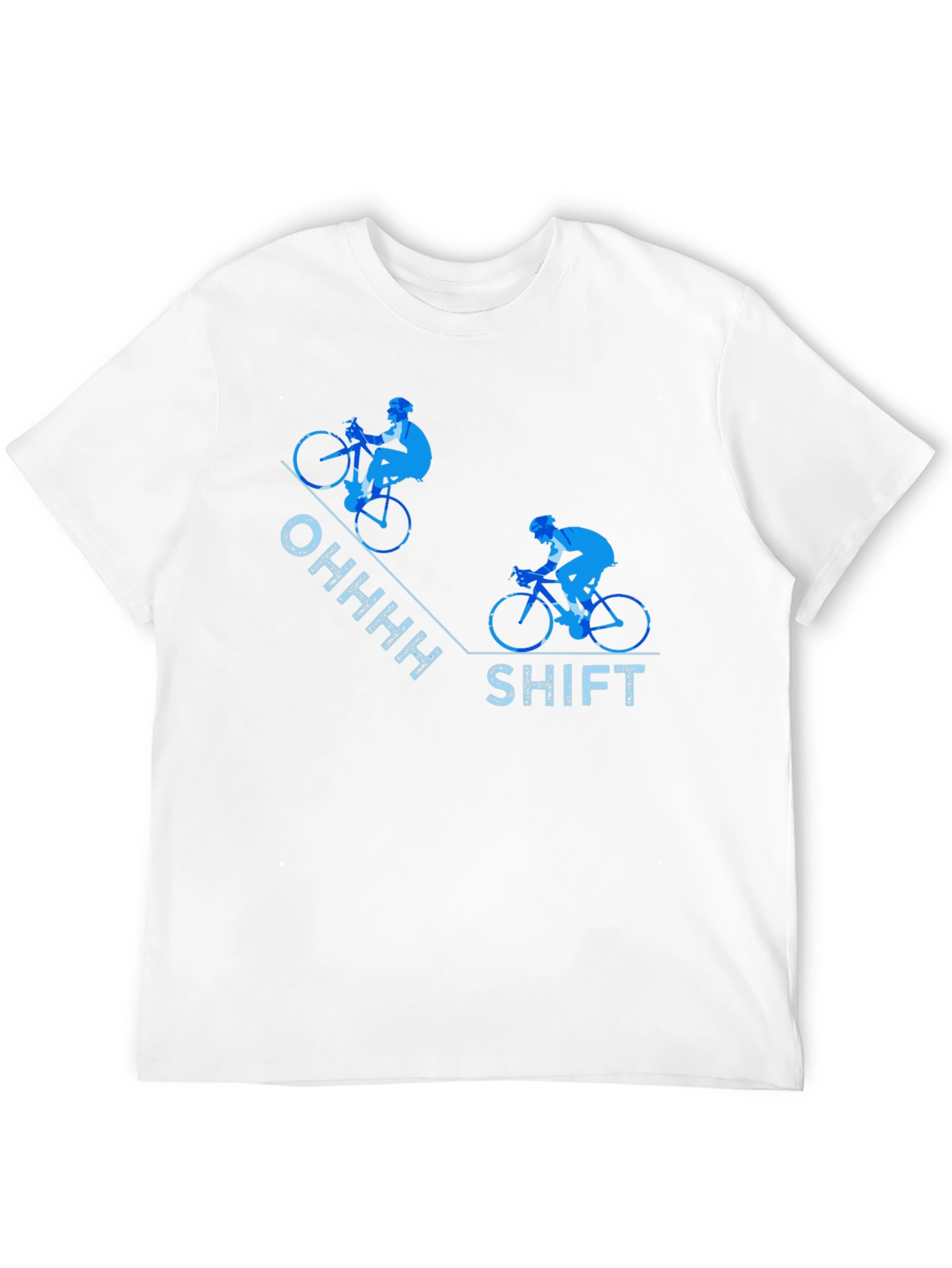 Black Funny Cycling T-Shirt - Ohhhh Shift view 12