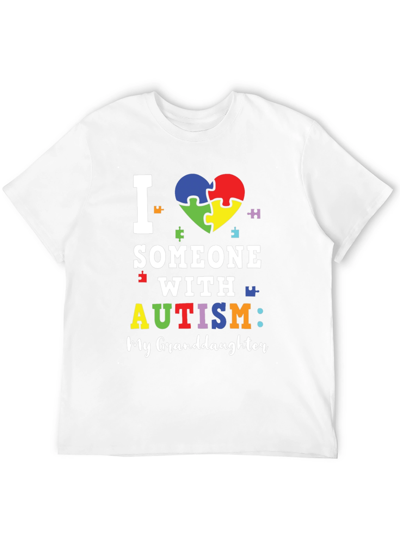 Black Autism Awareness T-Shirt: Granddaughter Love view 12