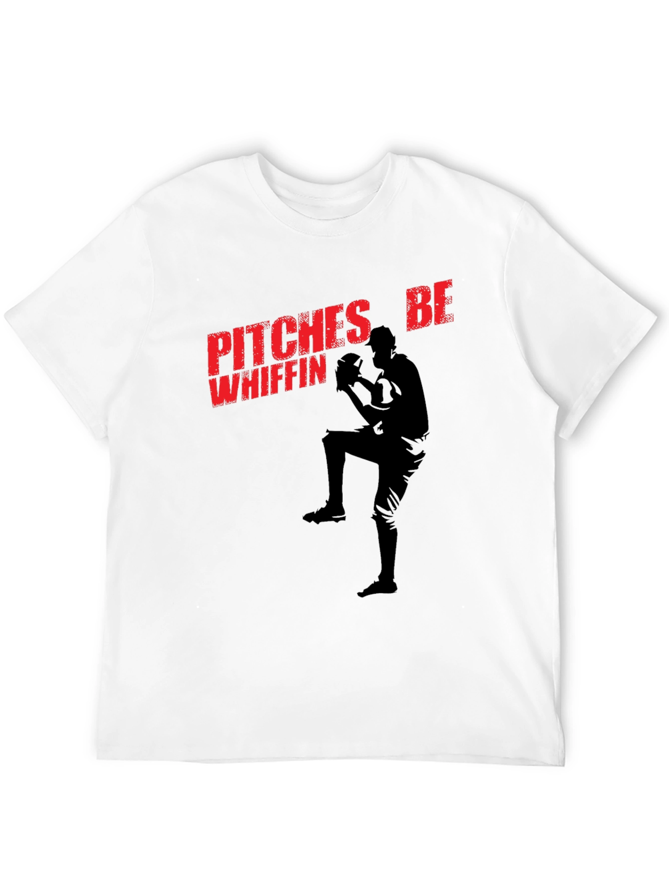 Black Pitches Be Whiffin' Baseball T-Shirt view 12