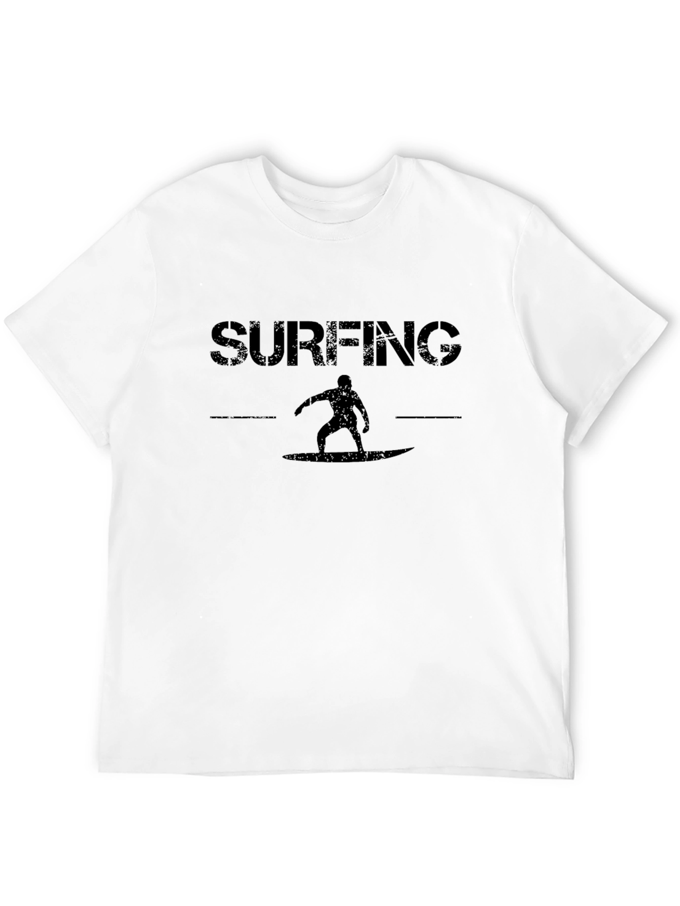 Black Surfing Silhouette Graphic Tee - Black view 12