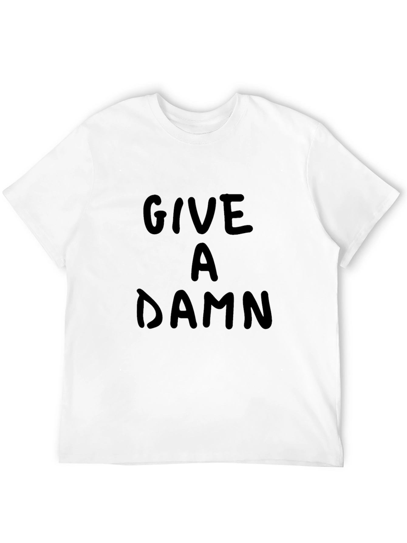 Black Give a Damn Black Graphic T-Shirt view 12