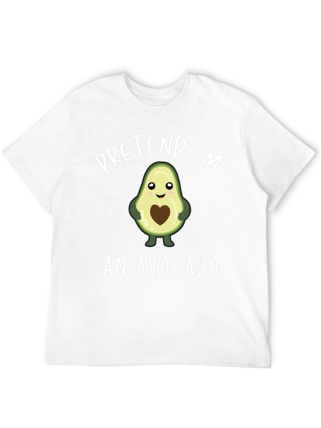 Black Pretend I'm an Avocado Funny Graphic T-Shirt view 12