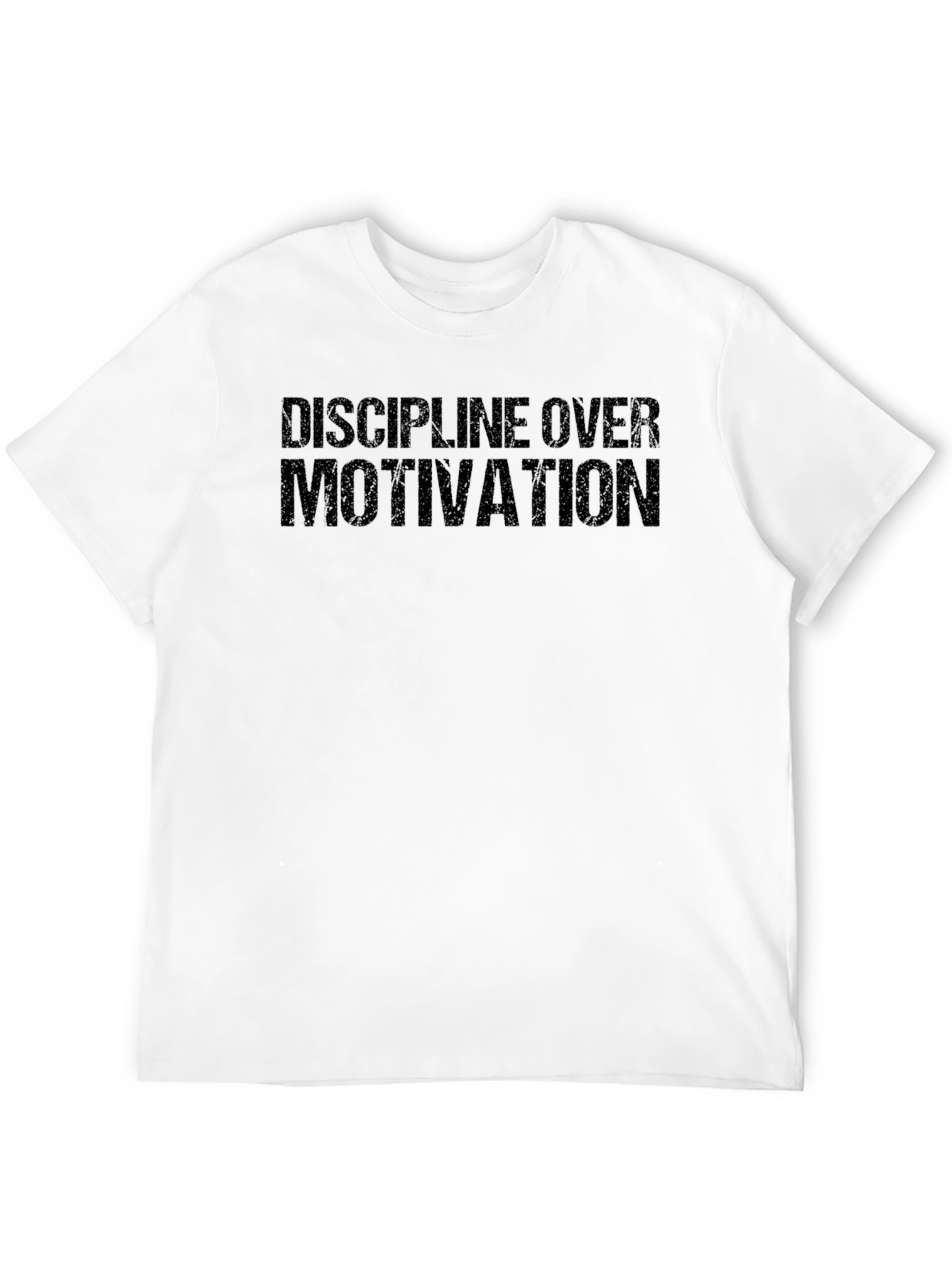 Black Discipline Over Motivation Black T-Shirt view 12