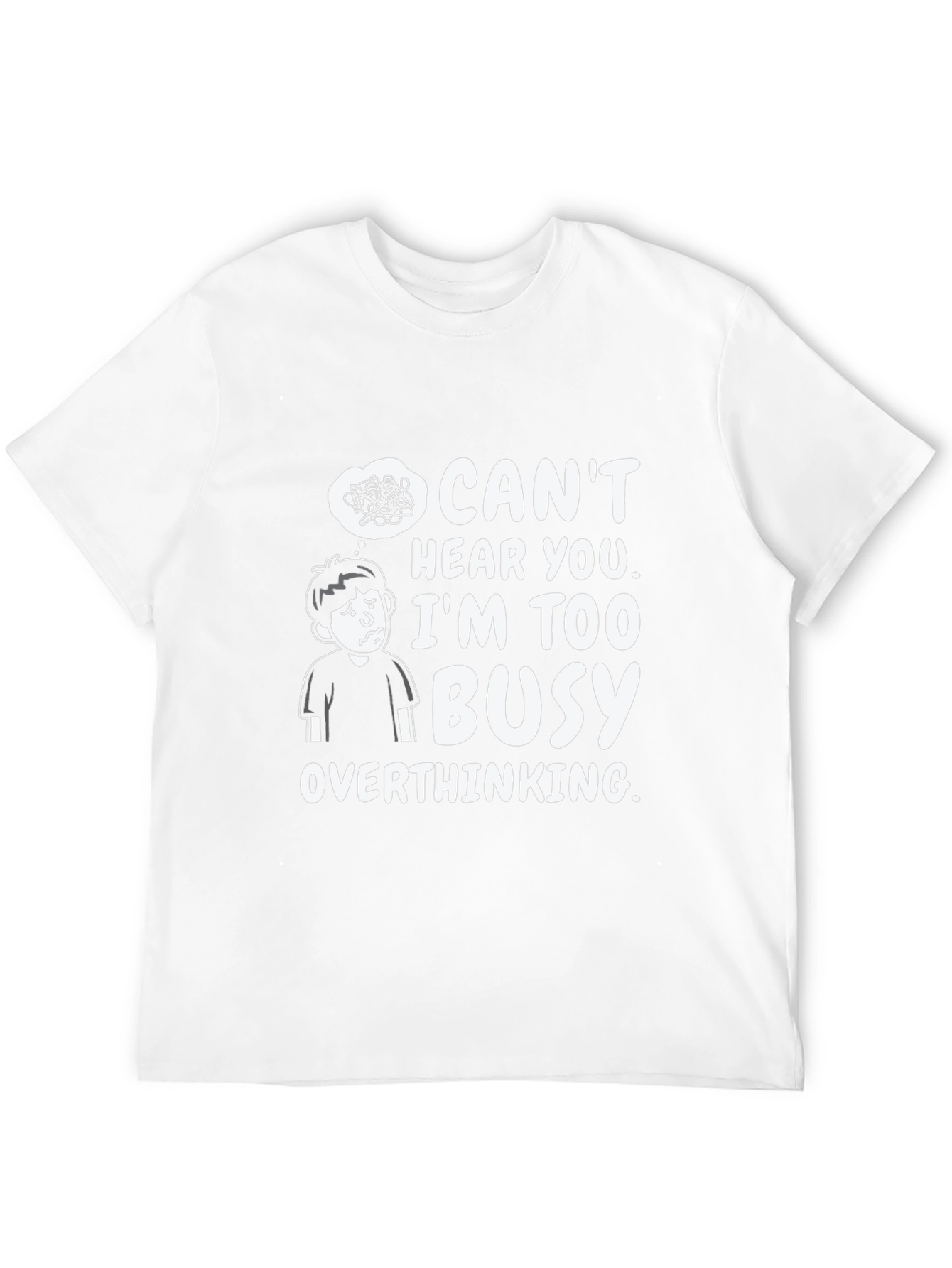 Black Overthinking T-Shirt - Funny Graphic Tee view 12