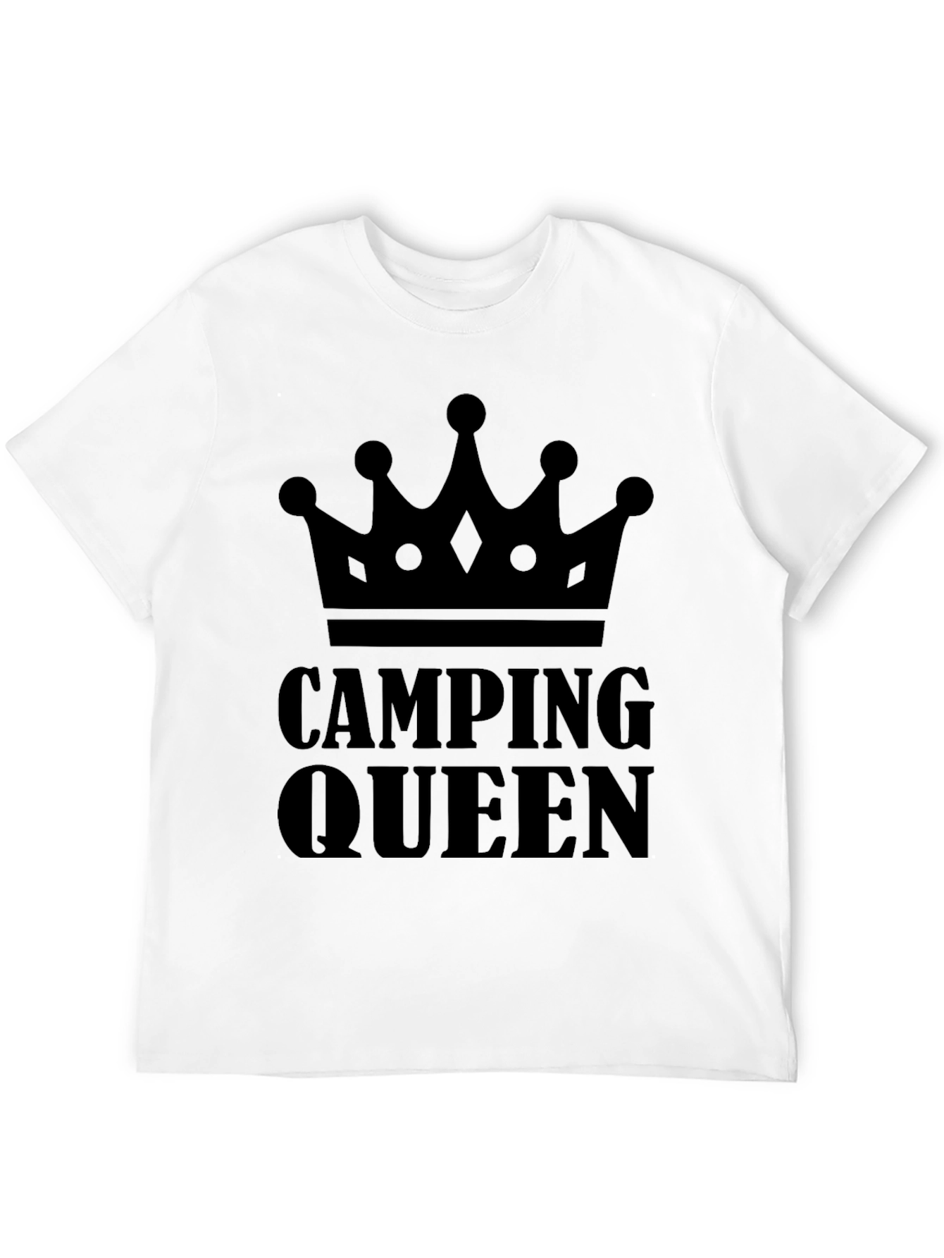 Black Camping Queen Black Graphic T-Shirt view 12