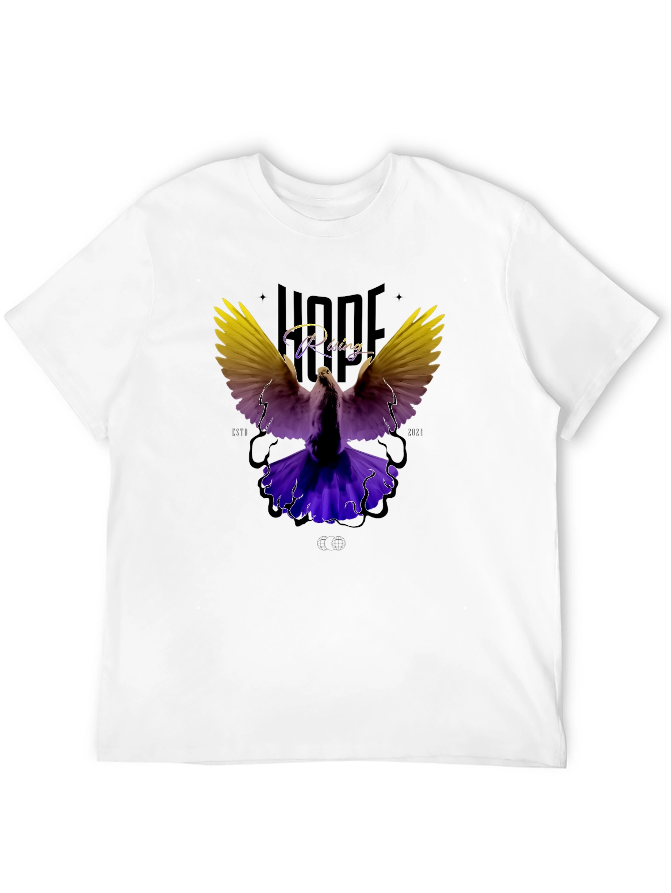 Black Hope Rising Graphic Tee - Dove Design view 12