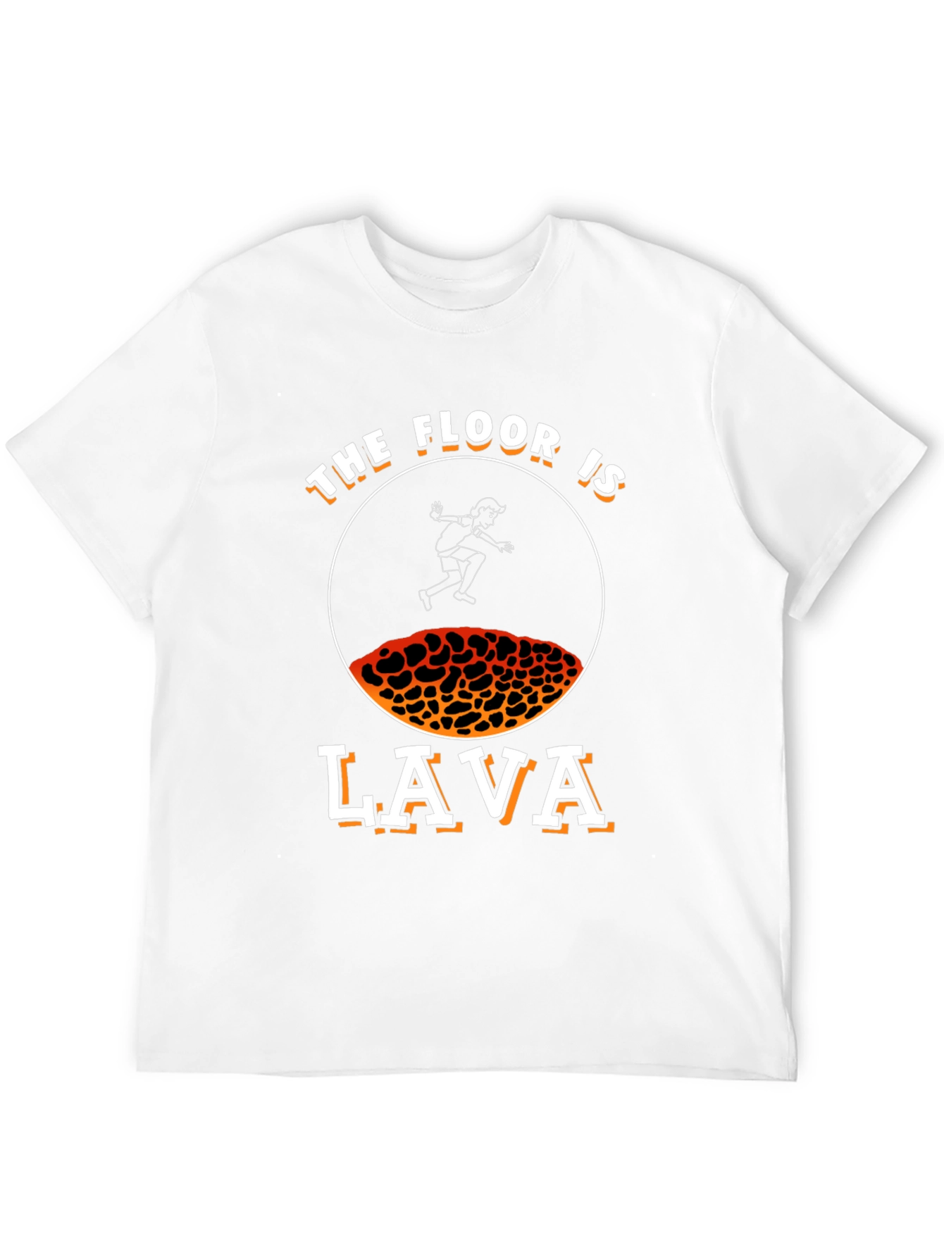 Black The Floor is Lava T-Shirt - Fun Novelty Graphic Tee view 12