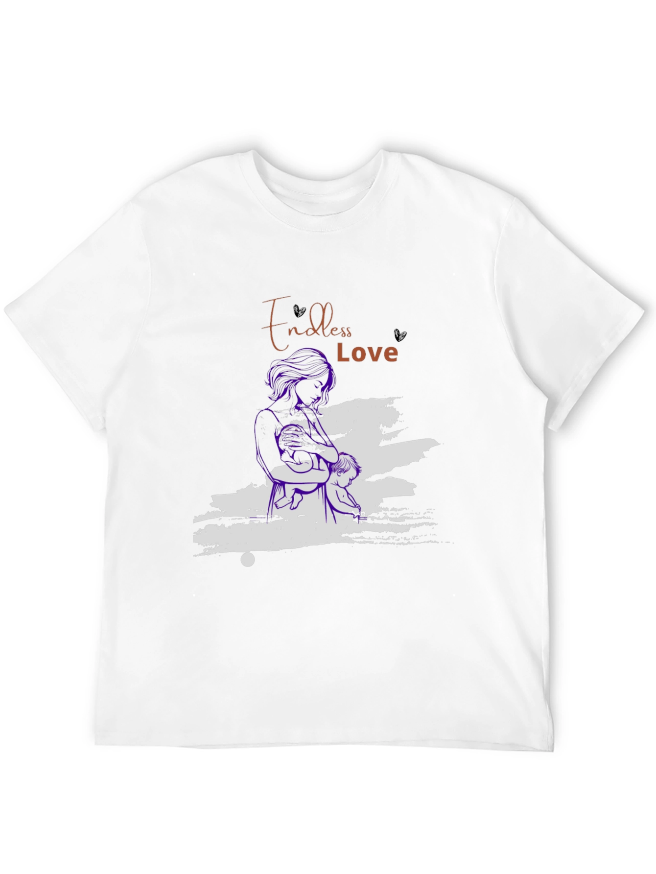 Black Endless Love Graphic Tee - Black Unisex T-Shirt view 12