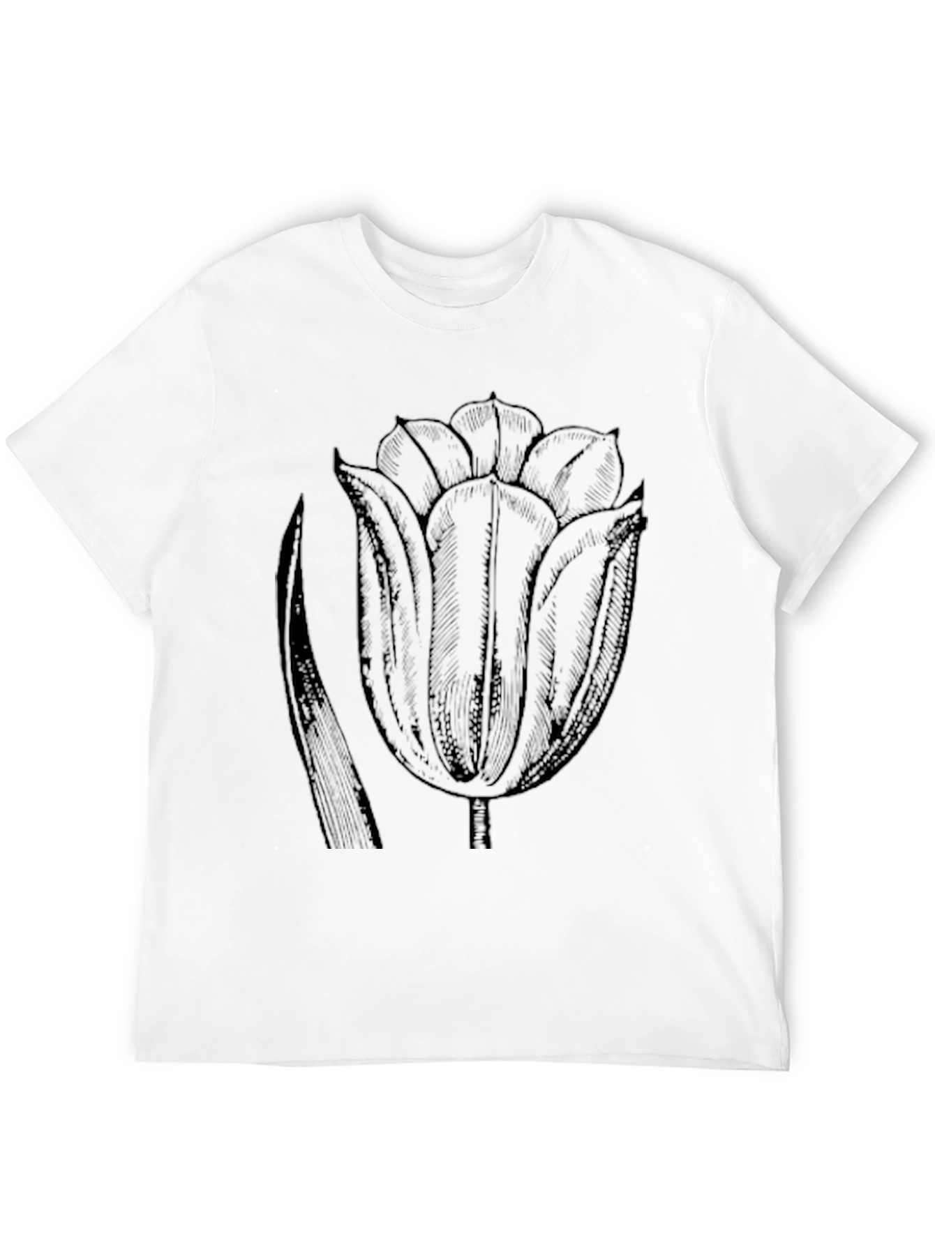 Black Black Tulip Graphic Tee - Modern Casual Style view 12