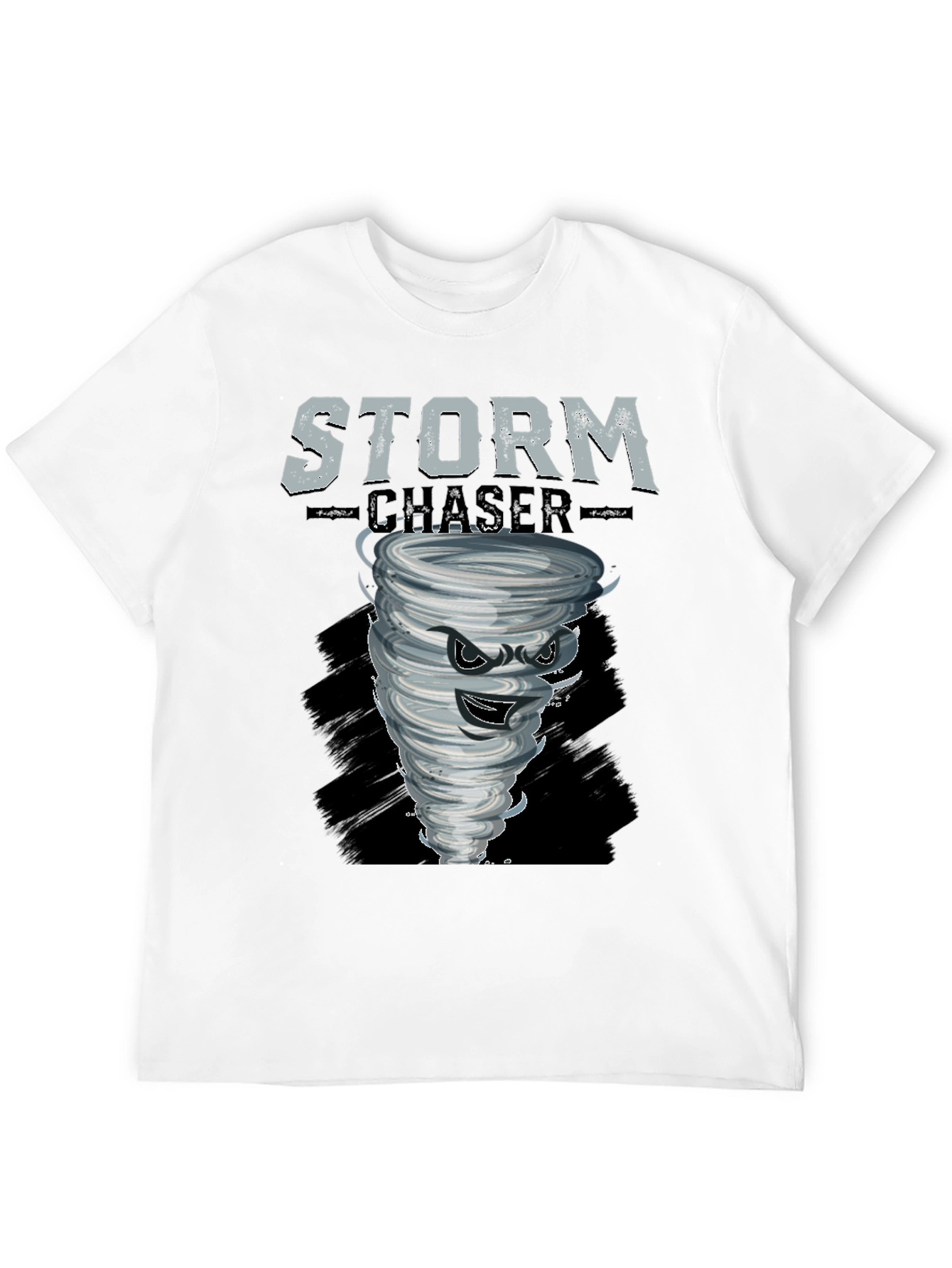 Black Storm Chaser Graphic Tee - Black Cotton T-Shirt view 12