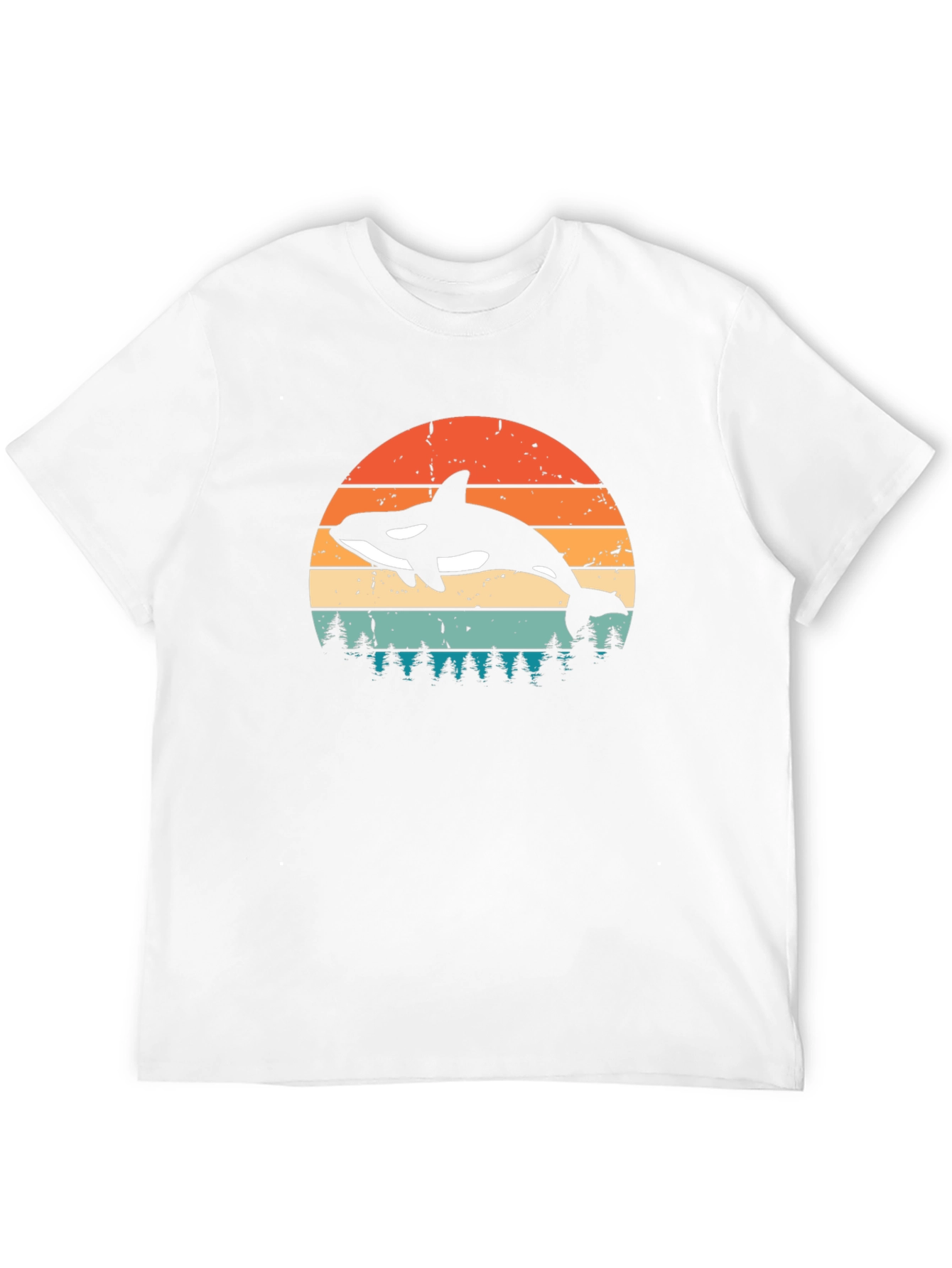 Black Orca Sunset Graphic Tee - Retro Style view 12