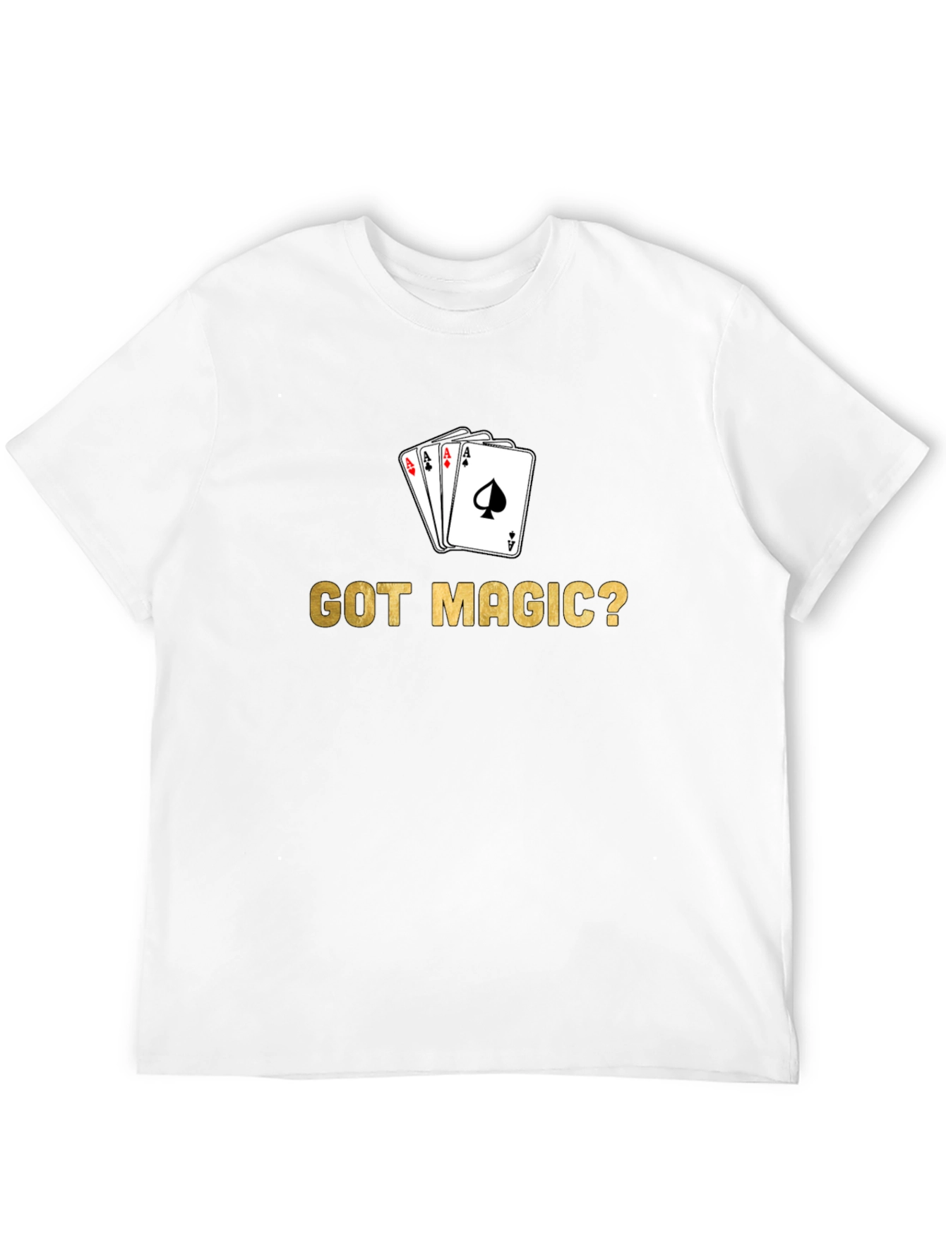 Black Got Magic? Card Trick T-Shirt - Black view 12