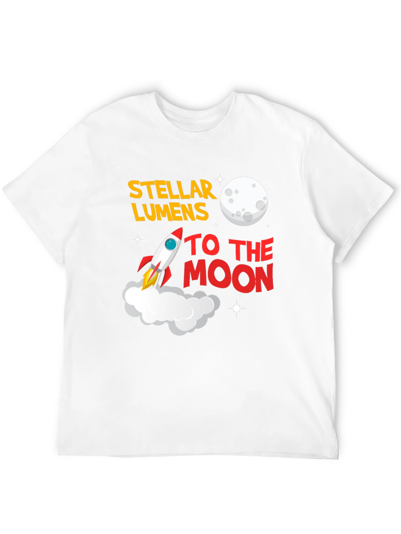 Black Stellar Lumens To The Moon T-Shirt view 12