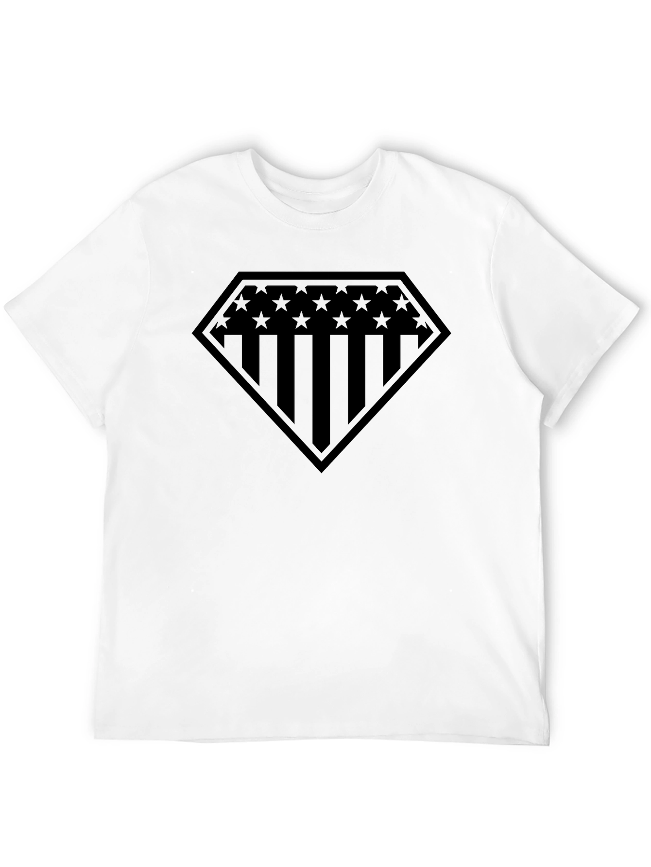 Patriotic Shield Graphic Tee - Black Cotton Blend - 12