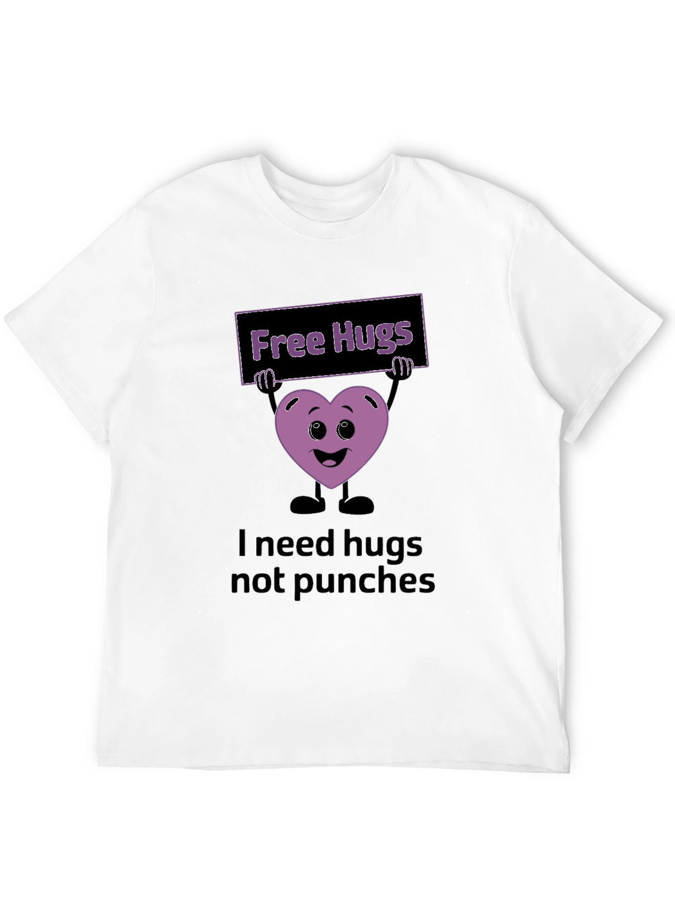 Black Free Hugs Graphic T-Shirt view 12