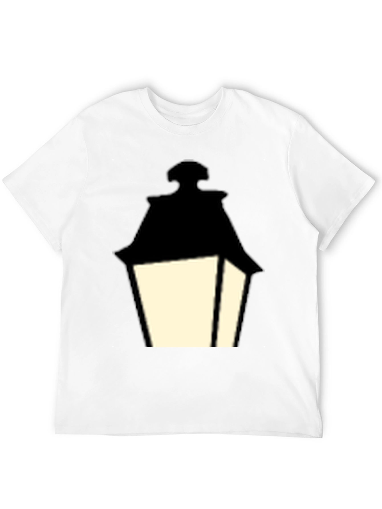 Black Vintage Lantern Graphic Black T-Shirt view 12