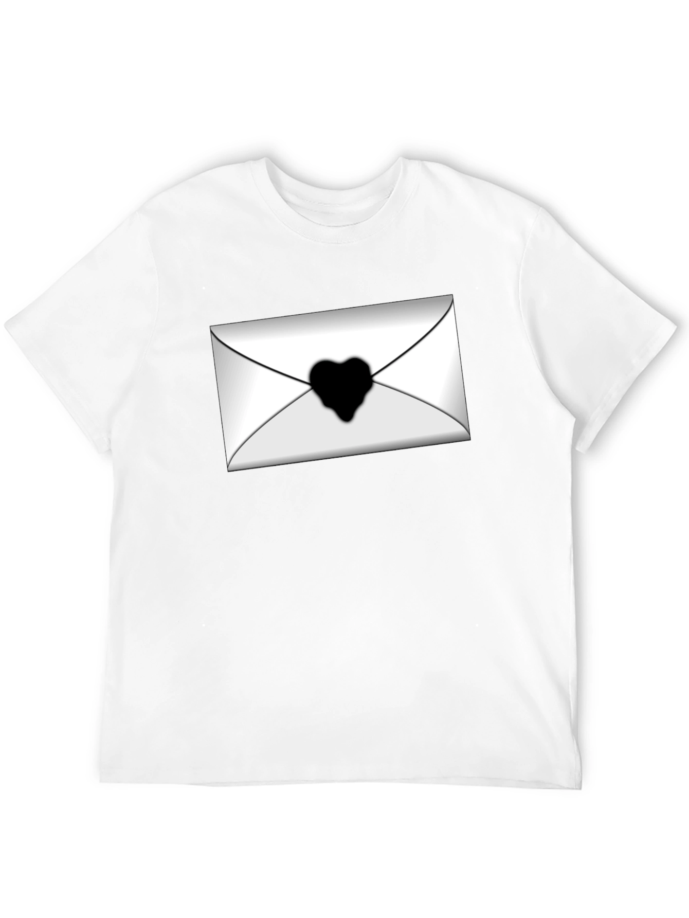 Black Heart Seal Envelope Graphic Tee - Black view 12