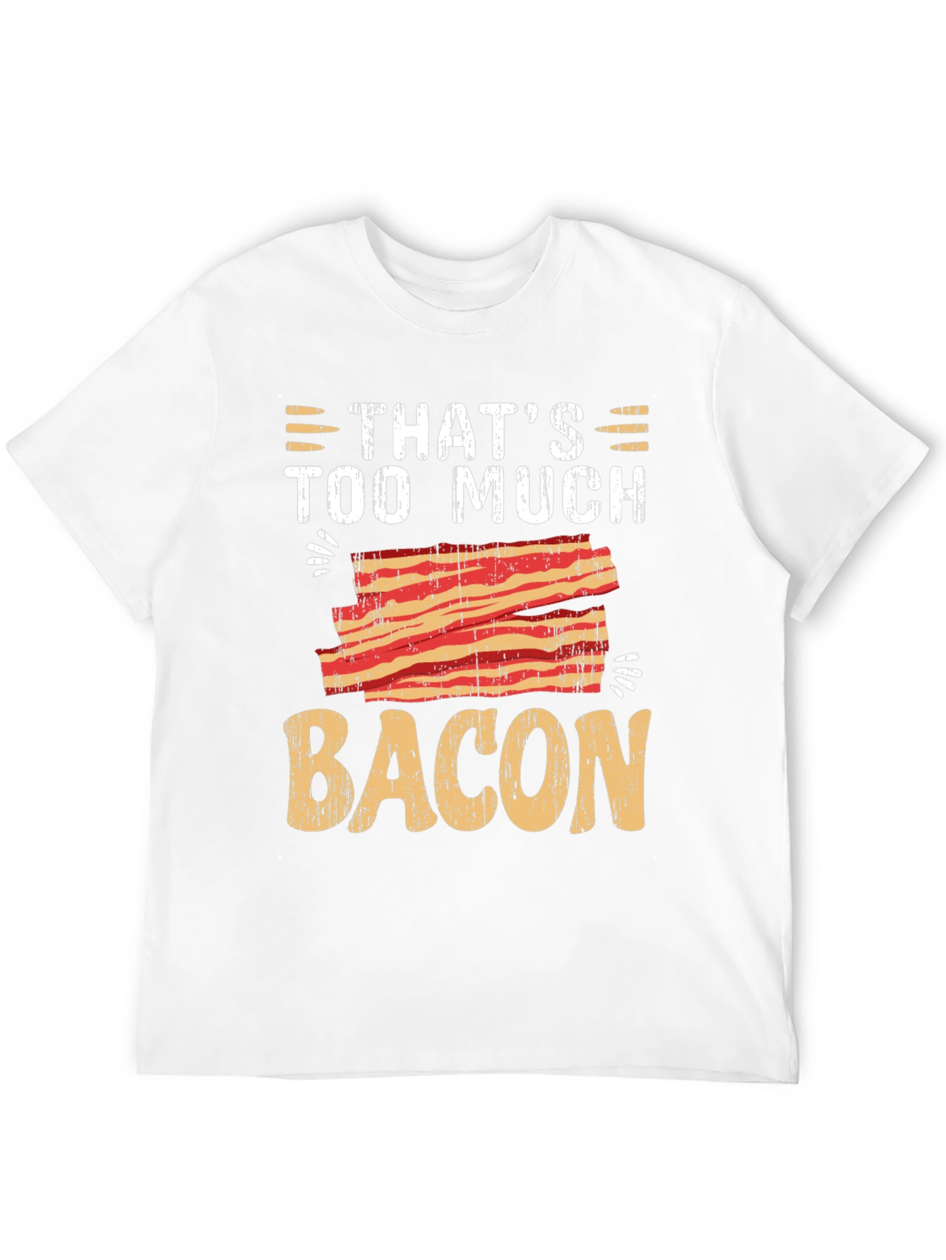 Black That's Too Much Bacon Graphic T-Shirt view 12