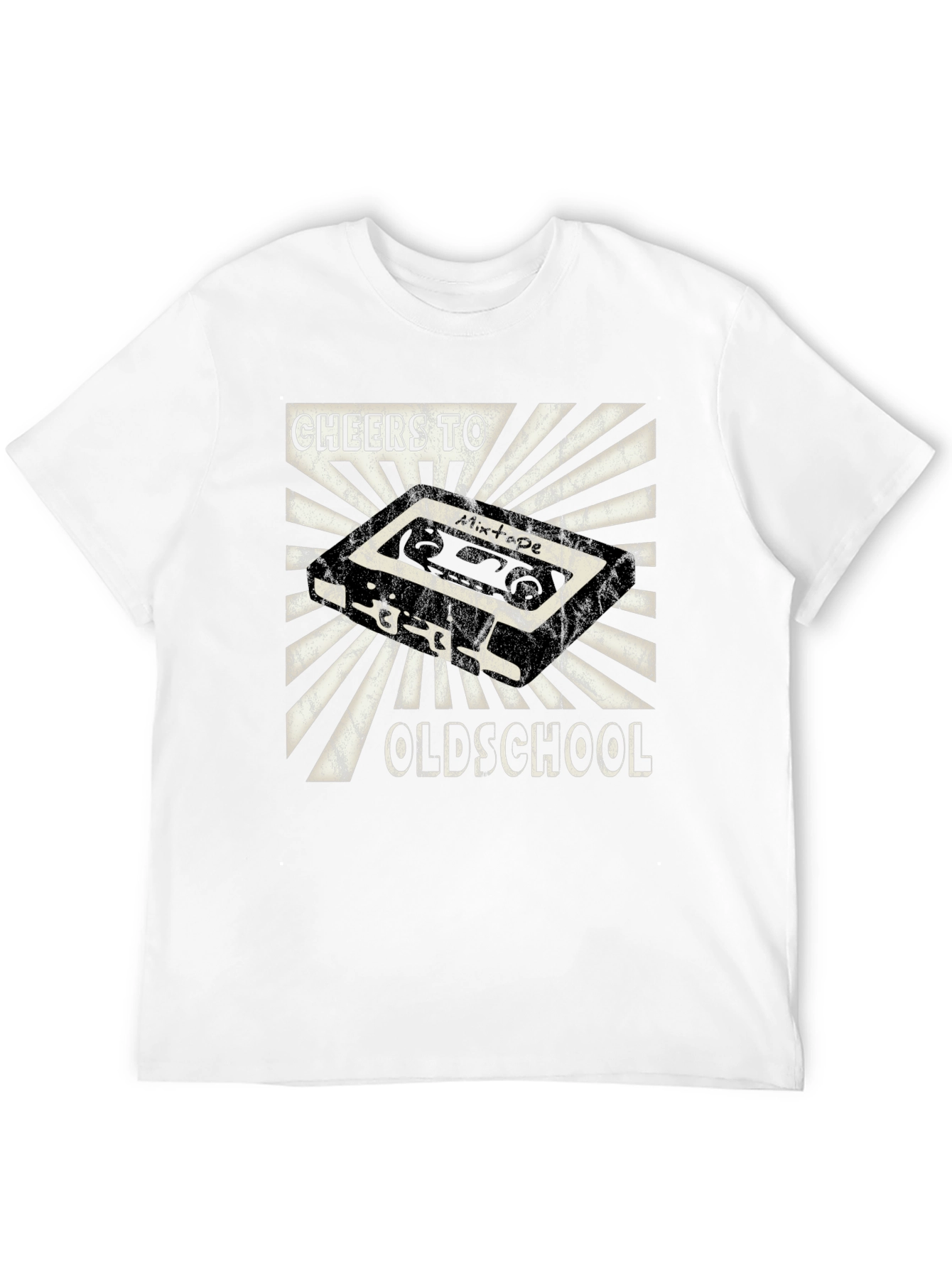 Black Cheers to Oldschool Mixtape Graphic T-Shirt view 12