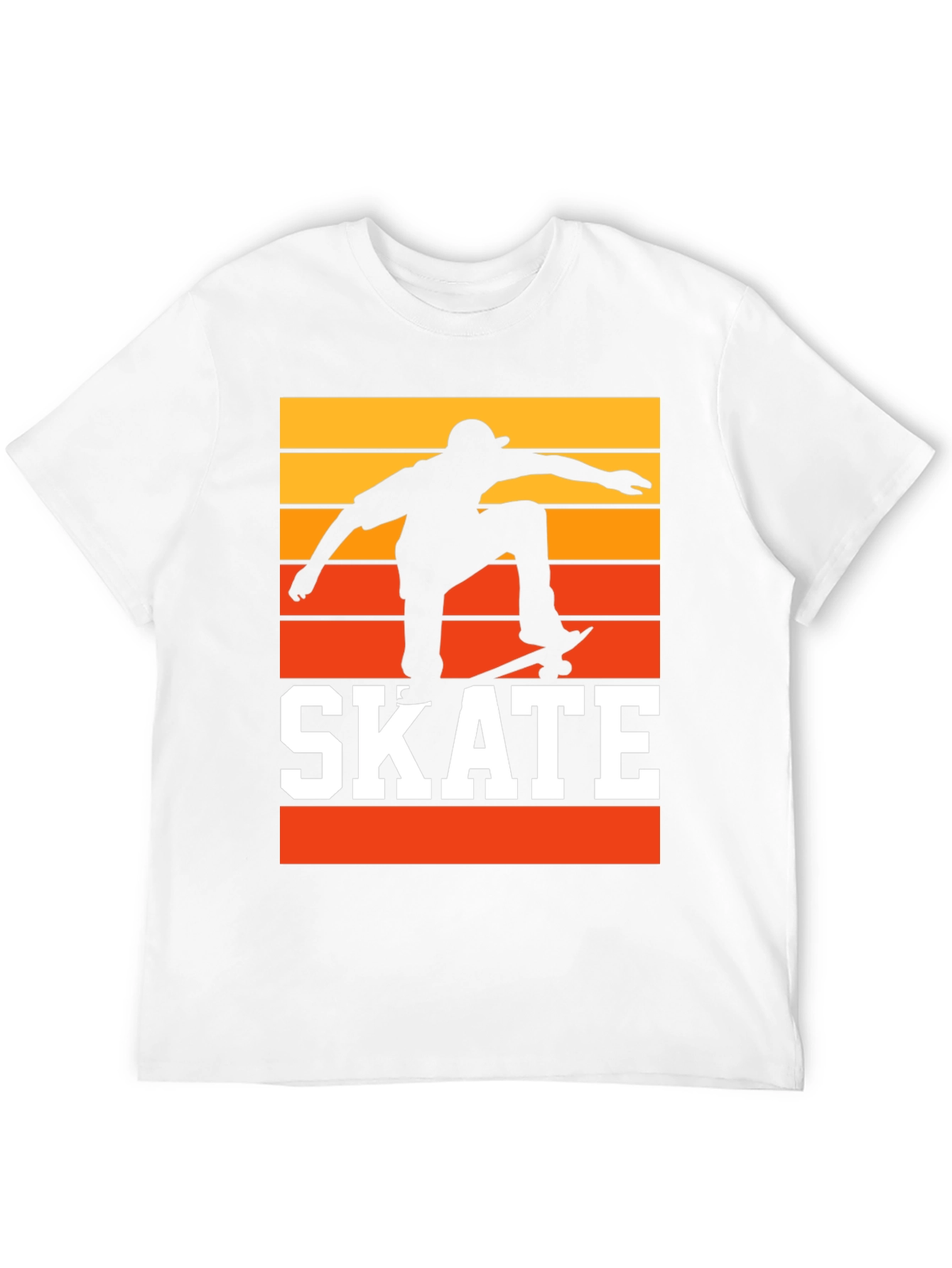 Black Retro Skateboarding T-Shirt - Sunset Skater Tee view 12