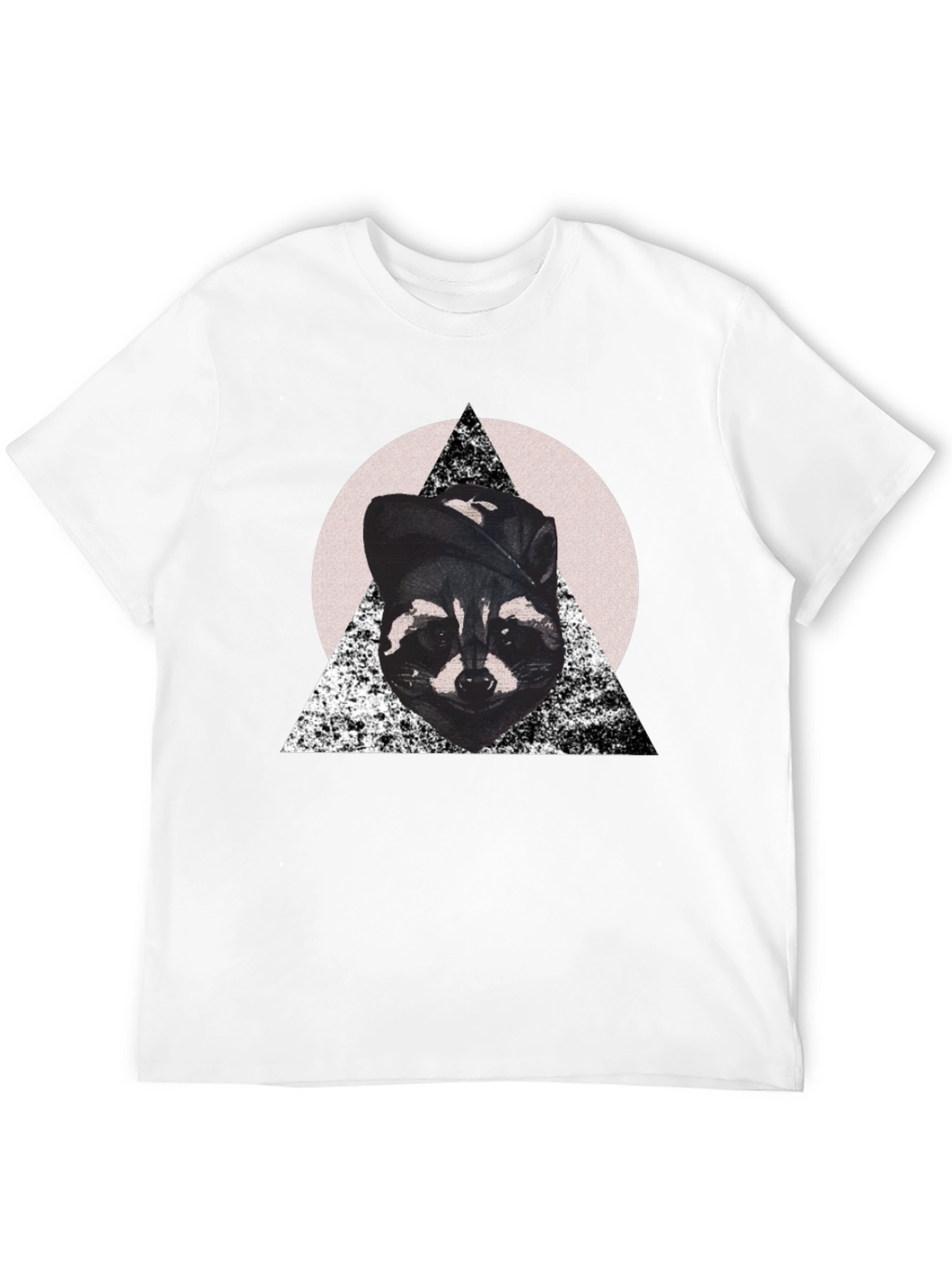 Black Cool Raccoon Graphic Tee view 12