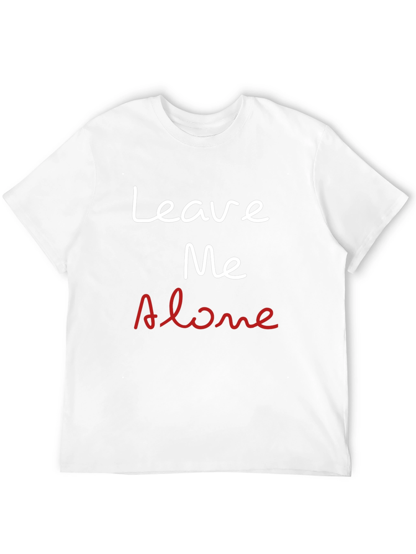 Black Leave Me Alone Slogan Black T-Shirt view 12