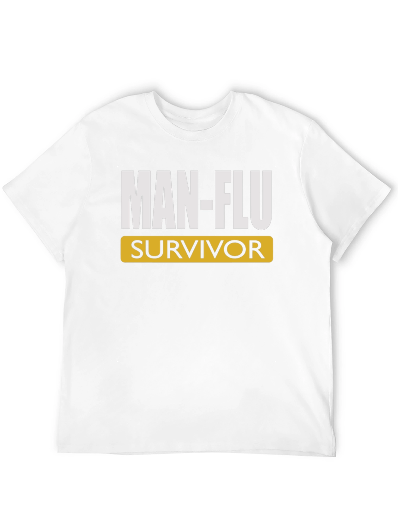 Black Man-Flu Survivor T-Shirt: Humorous Graphic Tee view 12