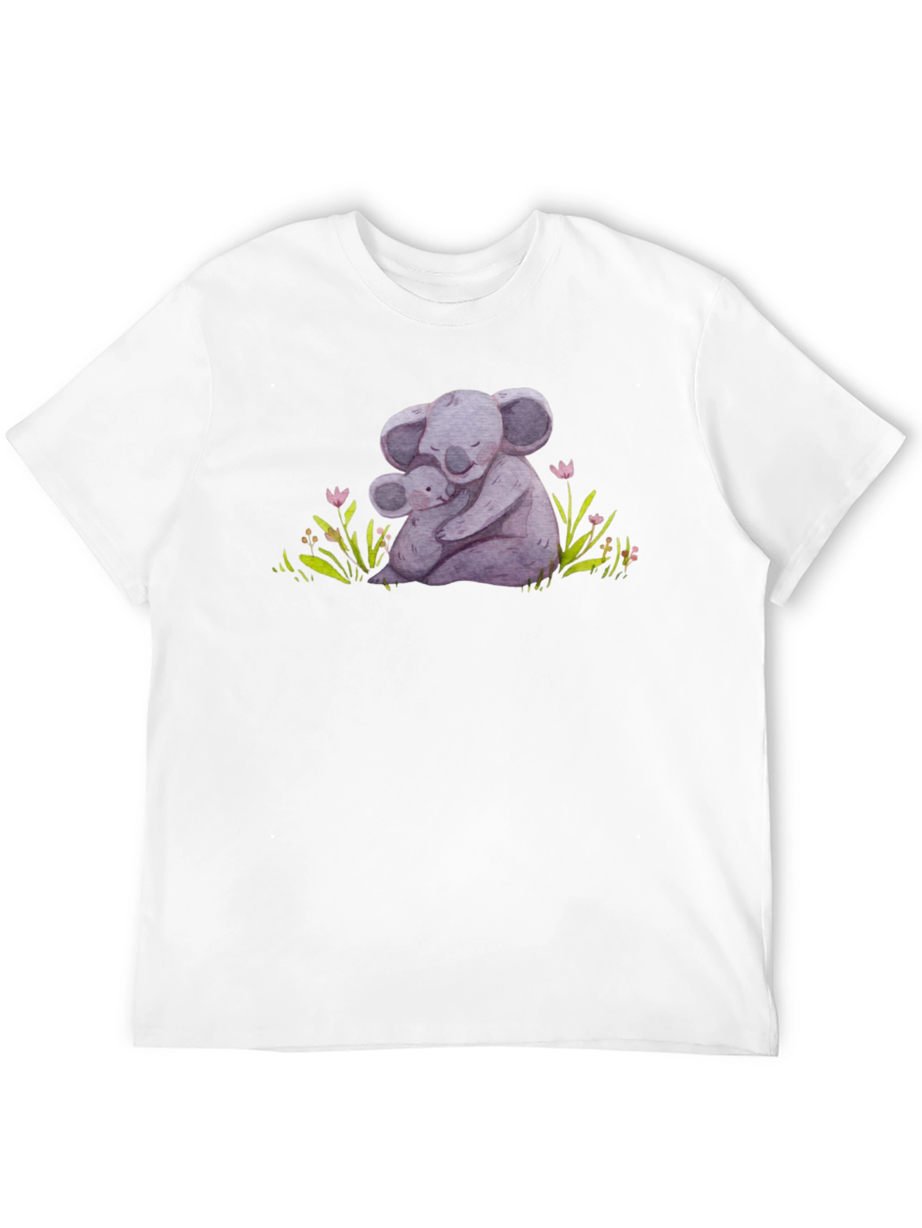 Black Koala Hug Graphic Tee - Soft Comfort view 12