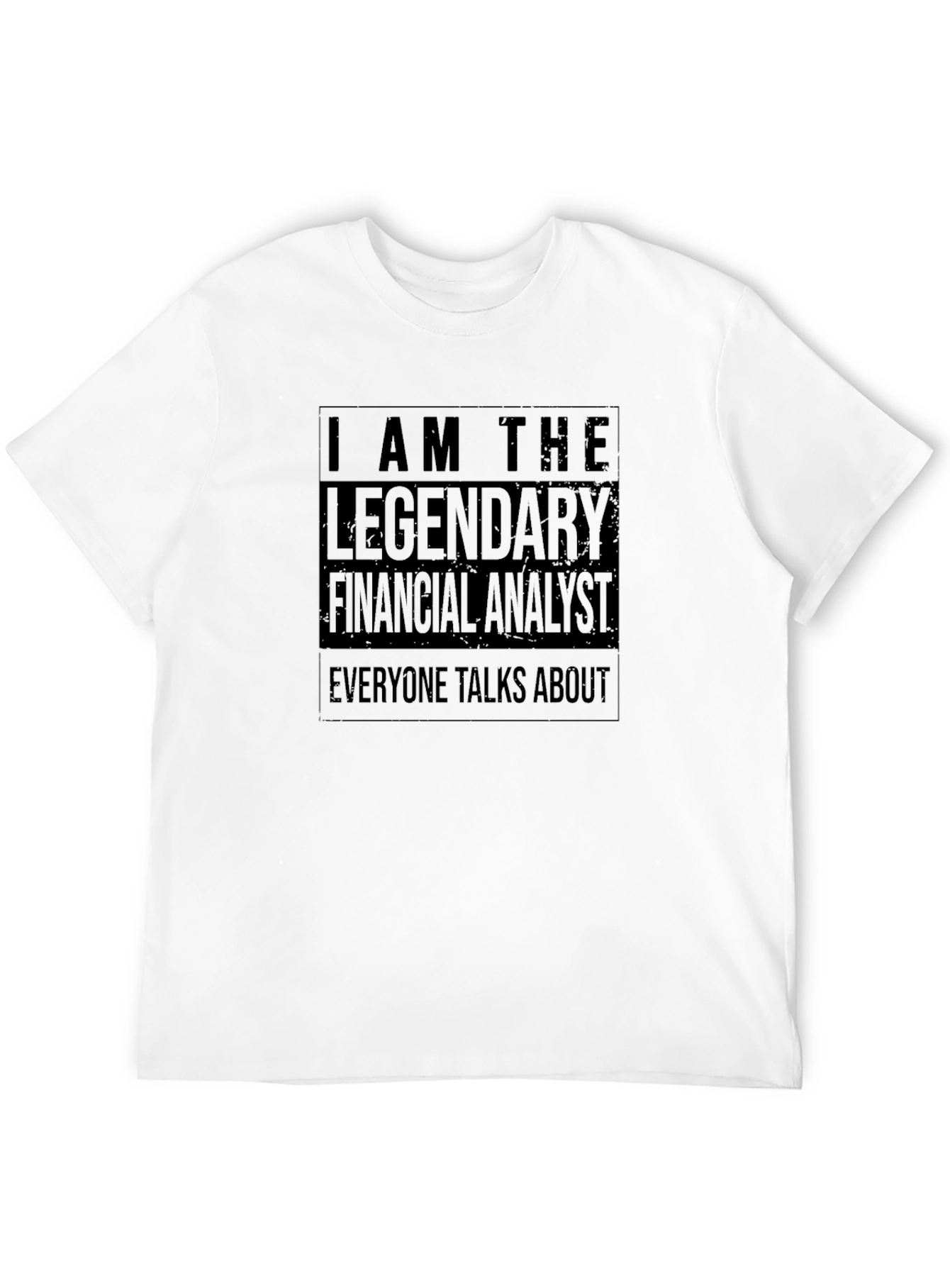 Black Legendary Financial Analyst Graphic T-Shirt view 12