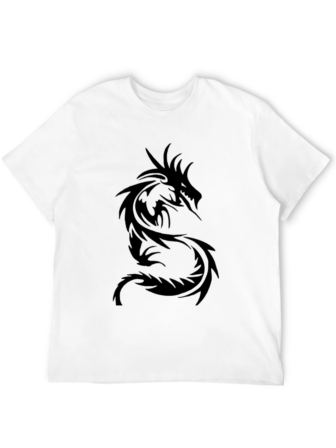 Black Men's Black Dragon Graphic Tee view 12