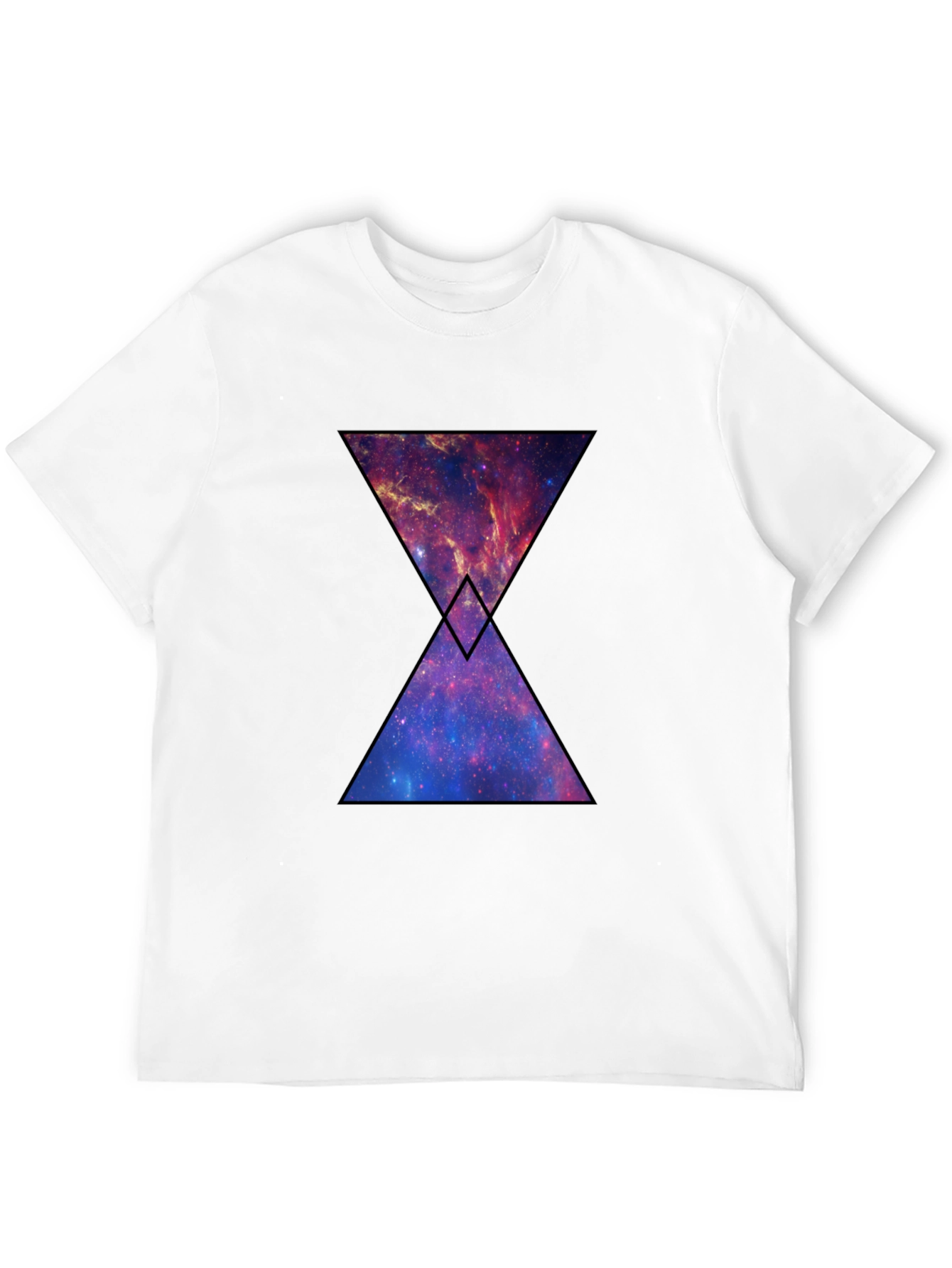 Black Galaxy Hourglass Graphic T-Shirt - Black view 12