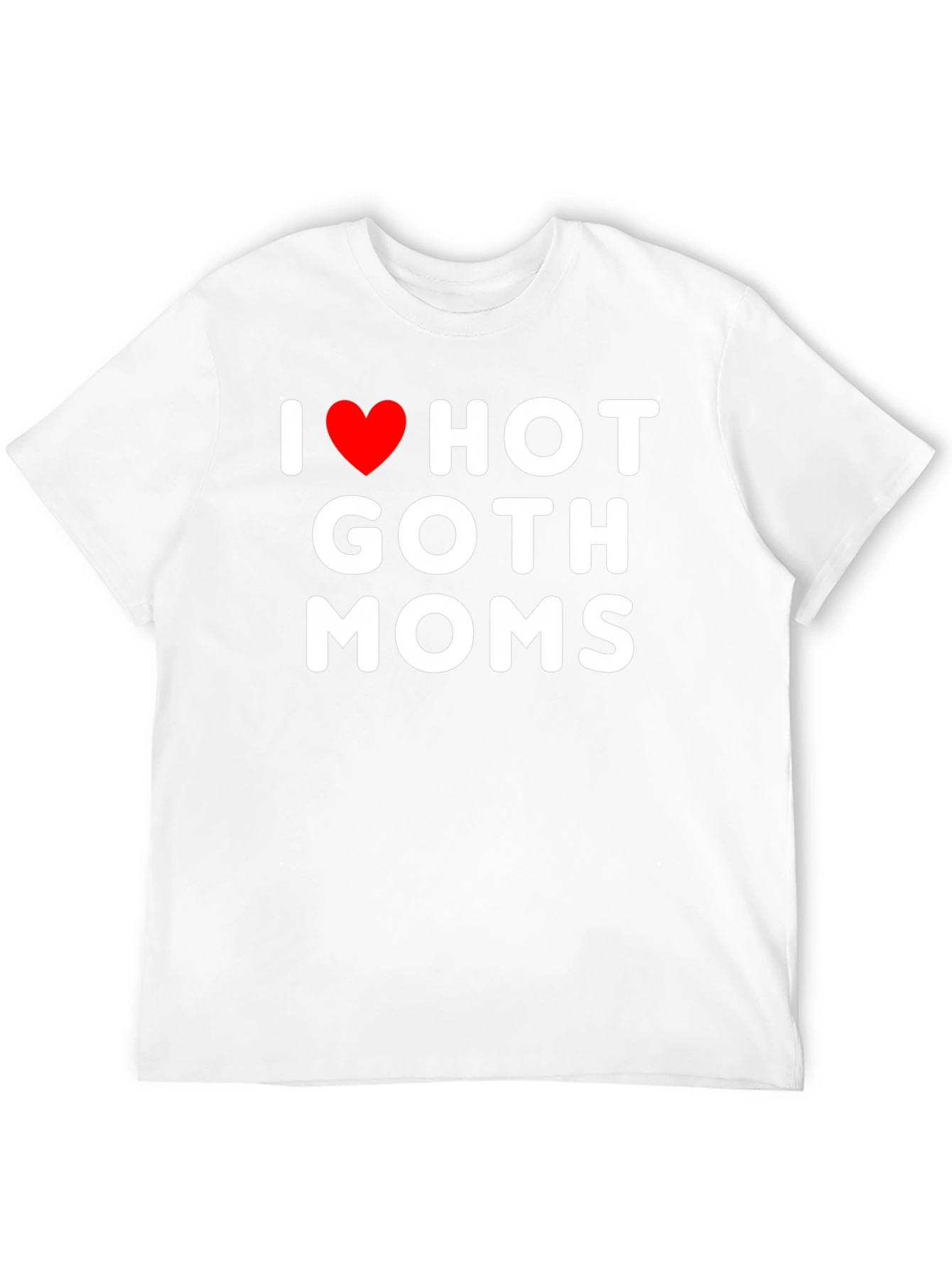 Black I Heart Hot Goth Moms T-Shirt - Black Cotton Tee view 12