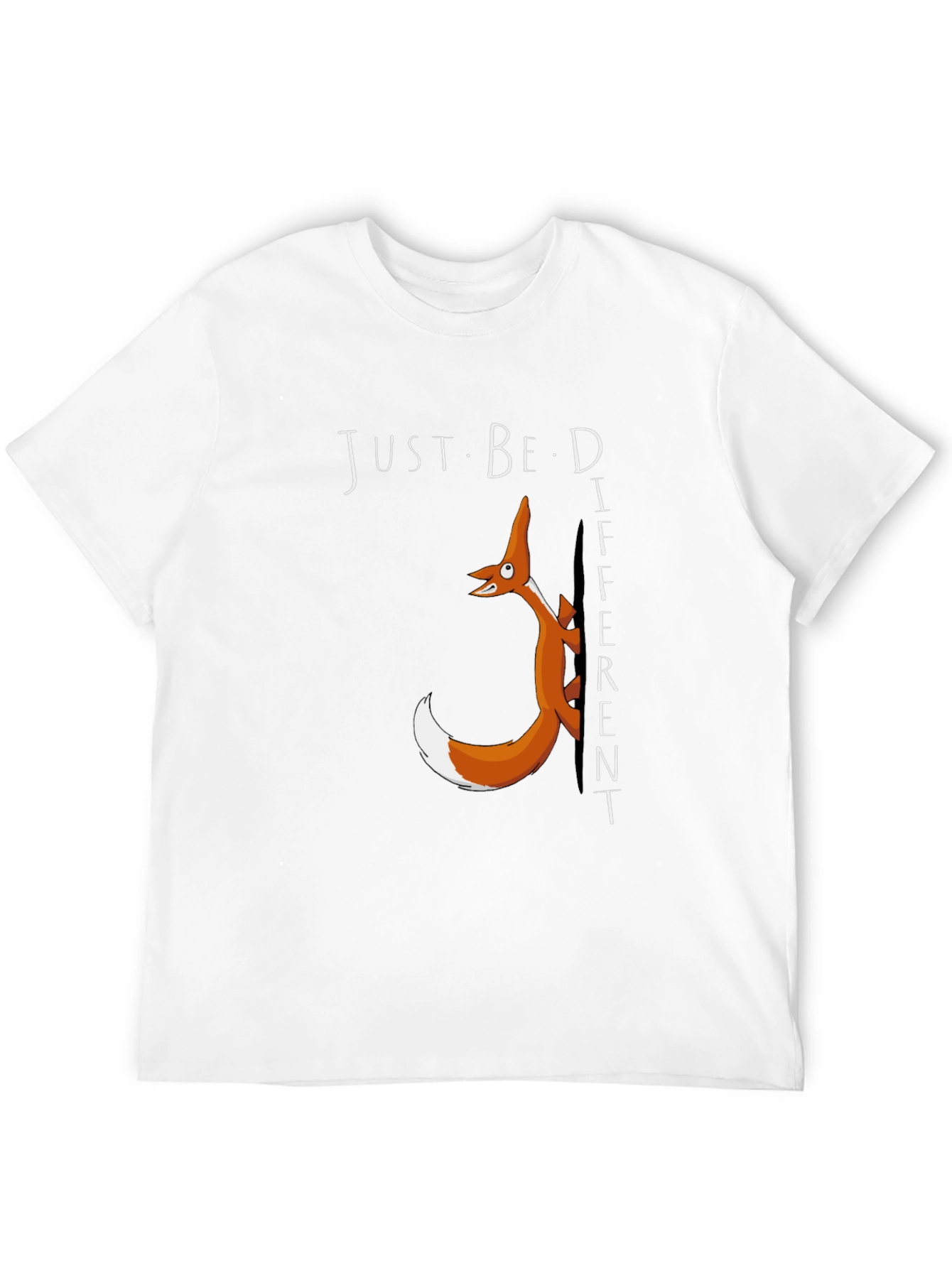 Black Just Be Different Fox Graphic Tee view 12