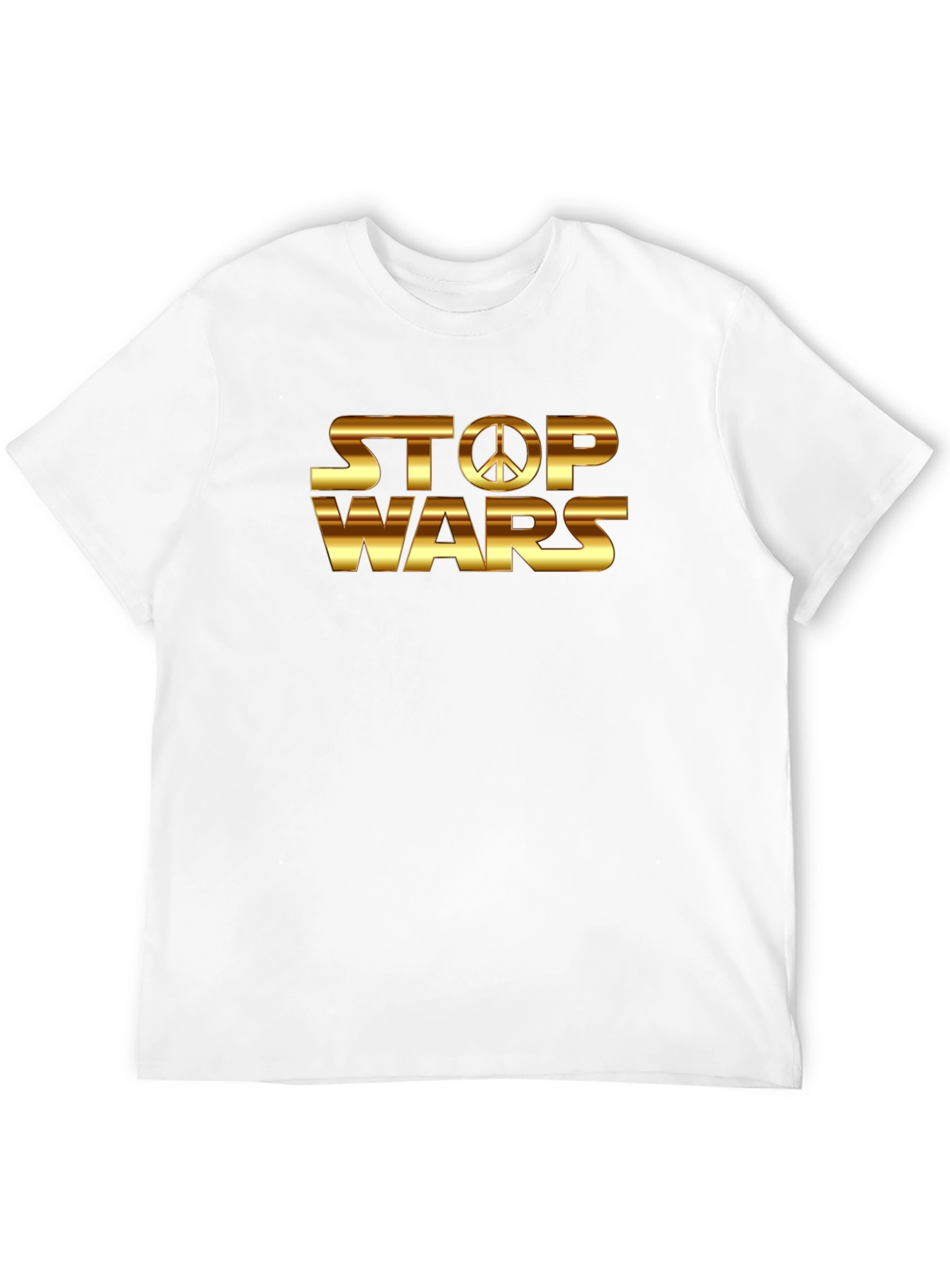 Black Stop Wars Peace Sign Graphic T-Shirt view 12