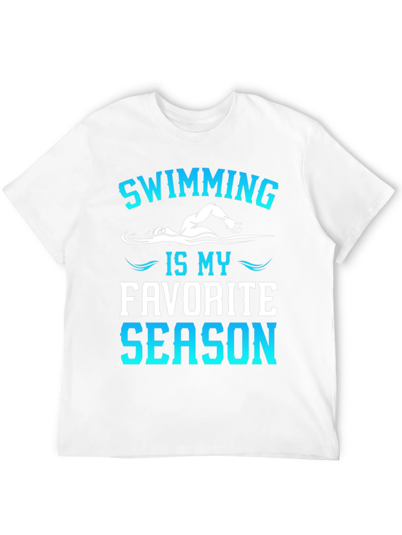 Black Swimming Is My Favorite Season T-Shirt view 12