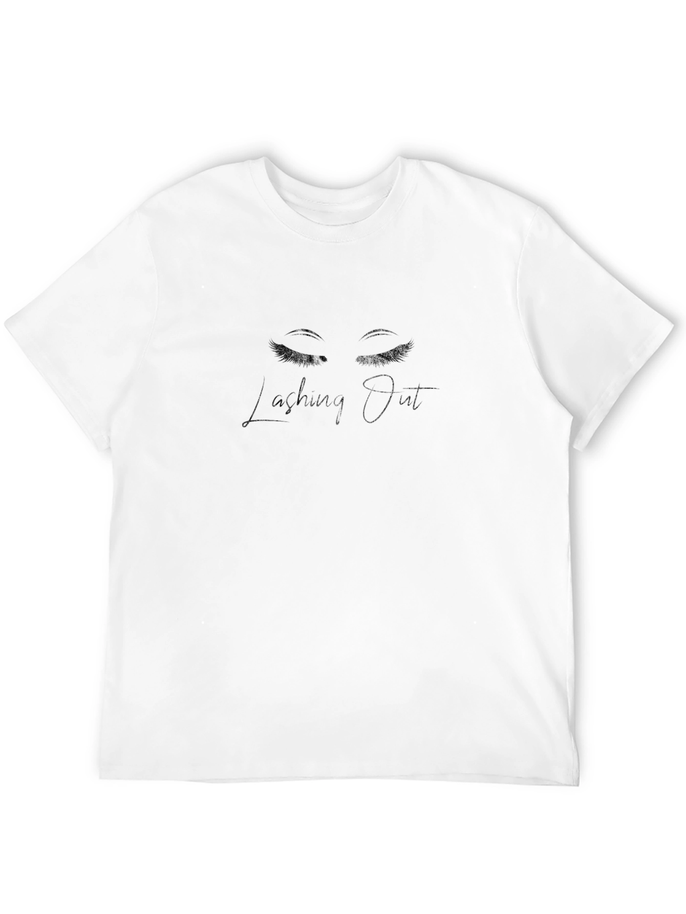 Black Lashing Out Graphic Tee - Trendy Eyelash Design view 12